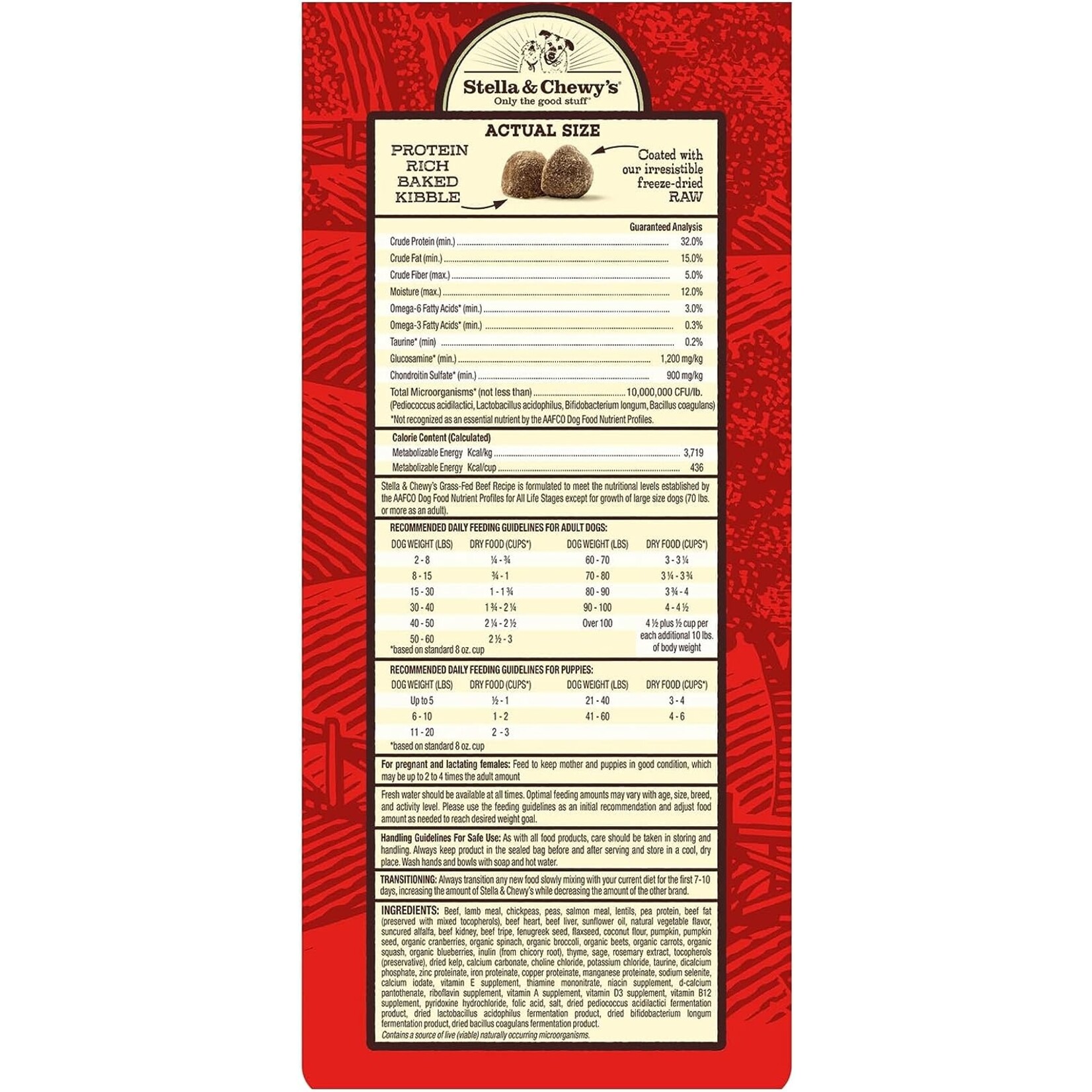 Stella & Chewy Stella and Chewy's Dog Raw Coated Kibble Beef 3.5lbs
