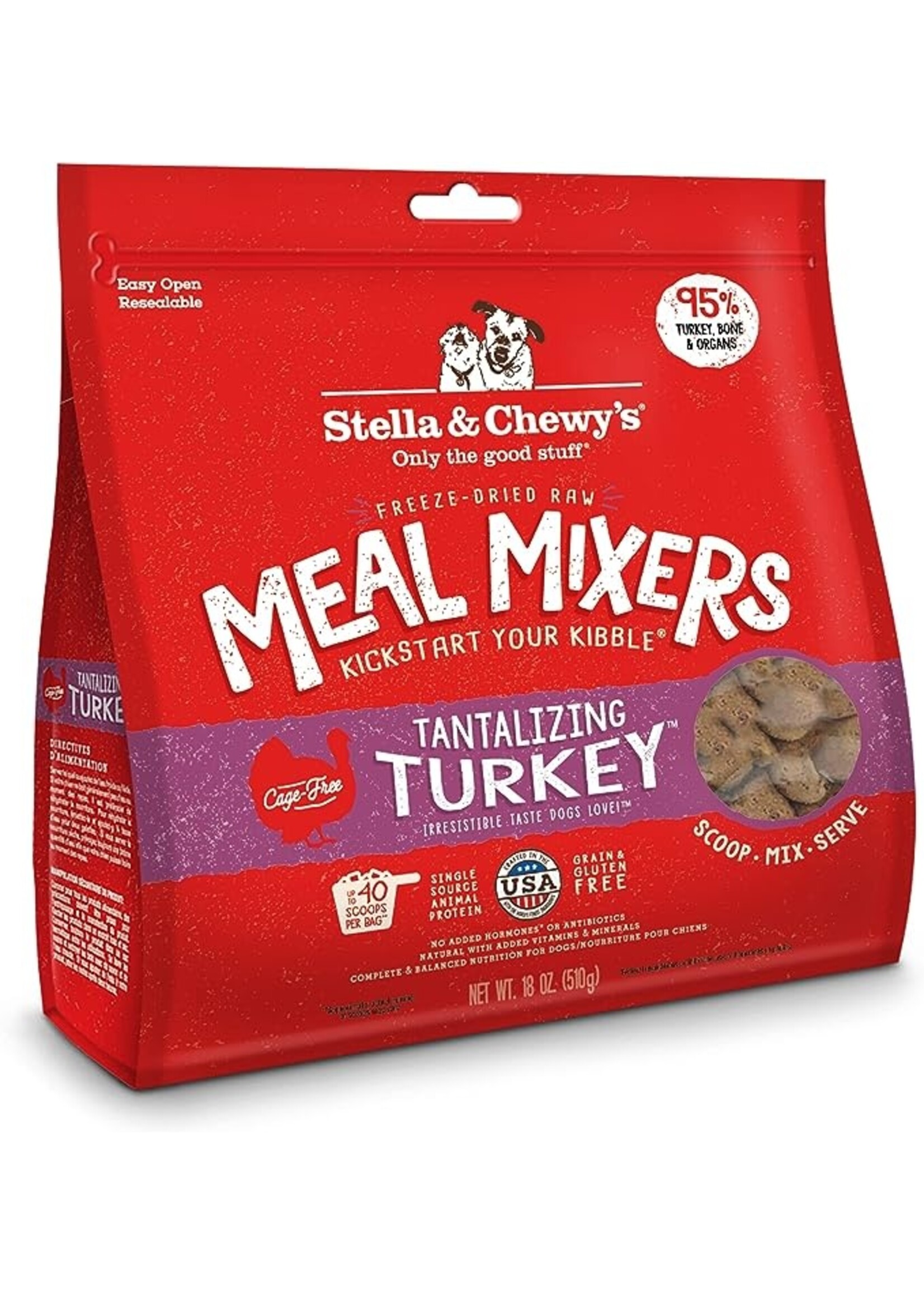 Stella & Chewy Stella & Chewy's Dog Freeze Dried Raw Tantalizing Turkey Meal Mixers 18oz