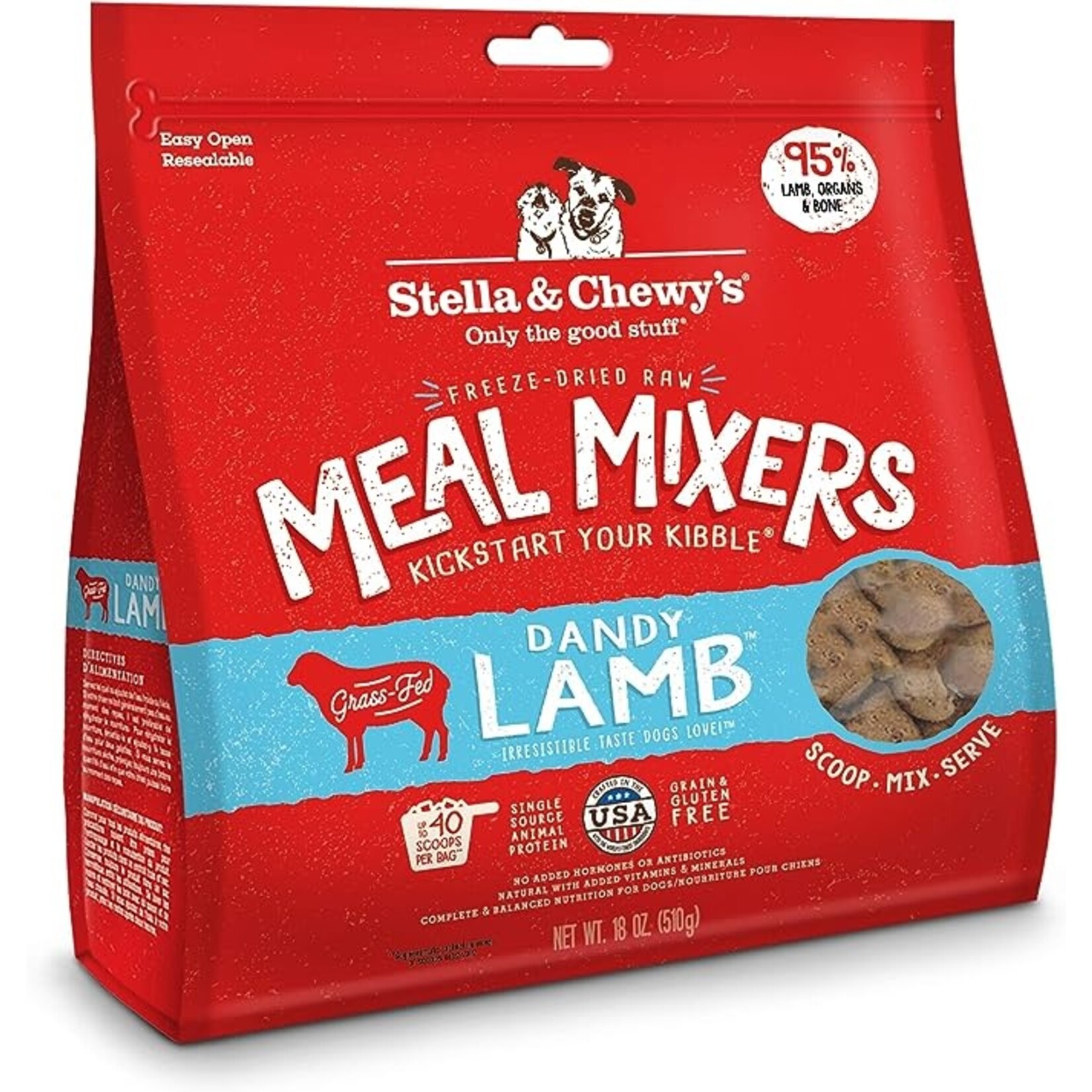 Stella & Chewy Stella & Chewy's Dog Freeze Dried Raw Dandy Lamb Meal Mixers 18oz