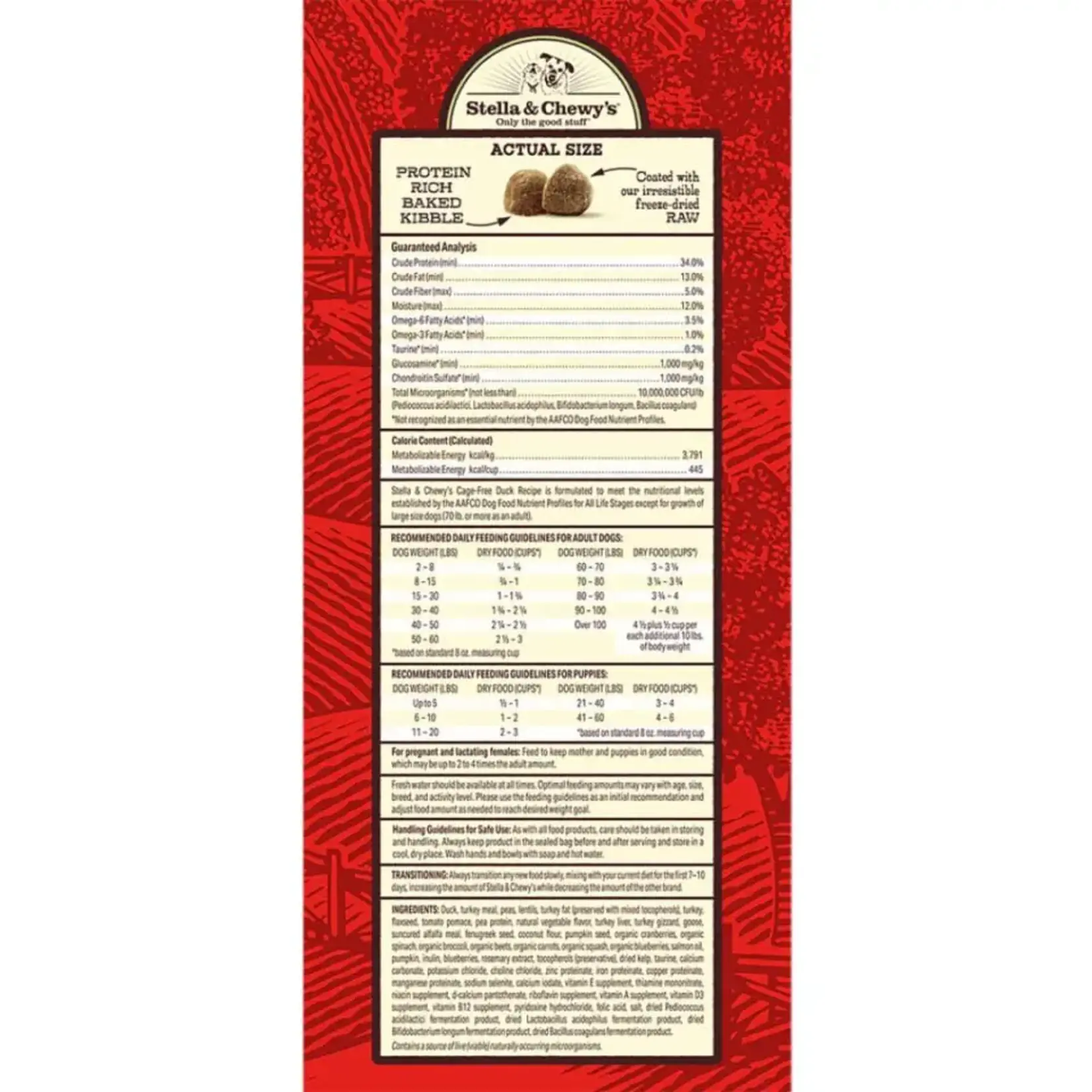 Stella & Chewy Stella & Chewy Duck Raw Coated Grain Free 22lbs