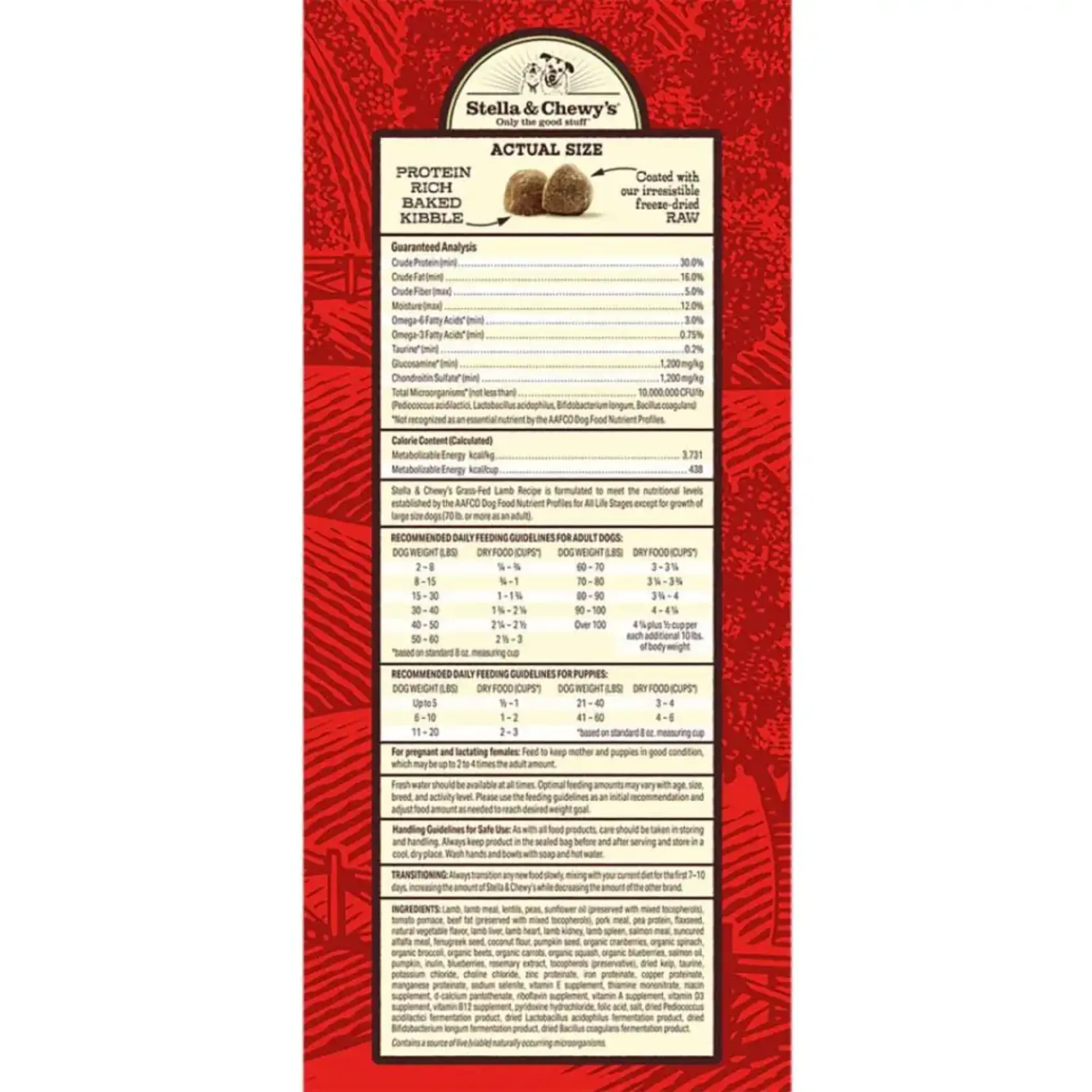 Stella & Chewy Stella & Chewy Lamb Raw Coated Grain Free 22lbs