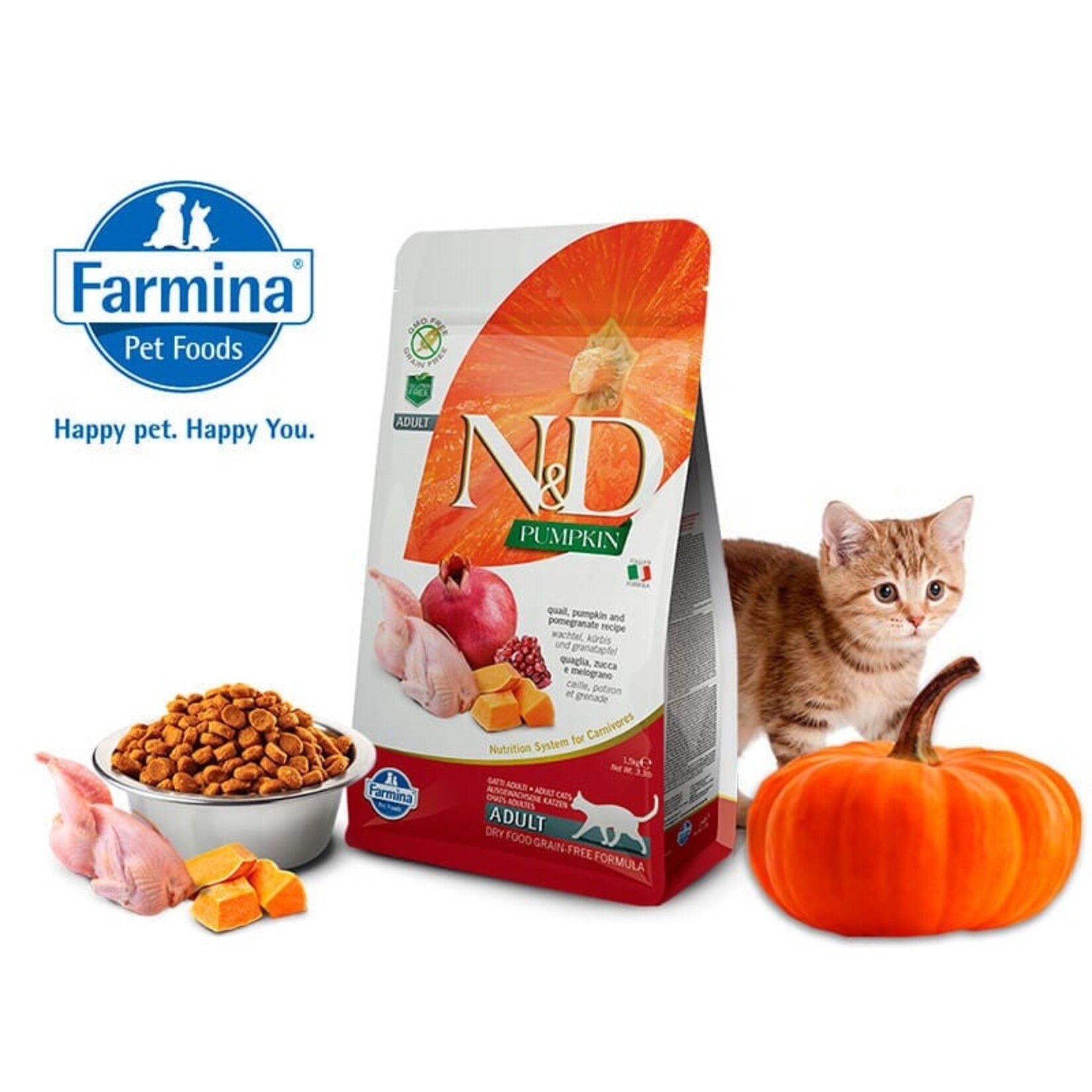 N & D Farmina N&D Farmina Quail & Pomegranate Pumpkin Cat 3.3lbs