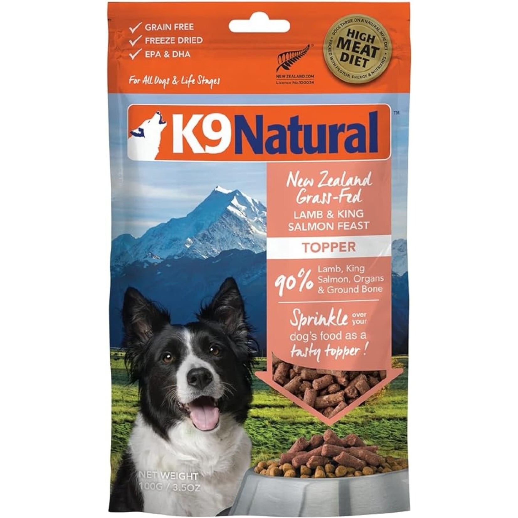 K9 Natural K9 Natural Lamb & King Salmon Feast Freeze-Dried Dog Food Topper 3.5oz