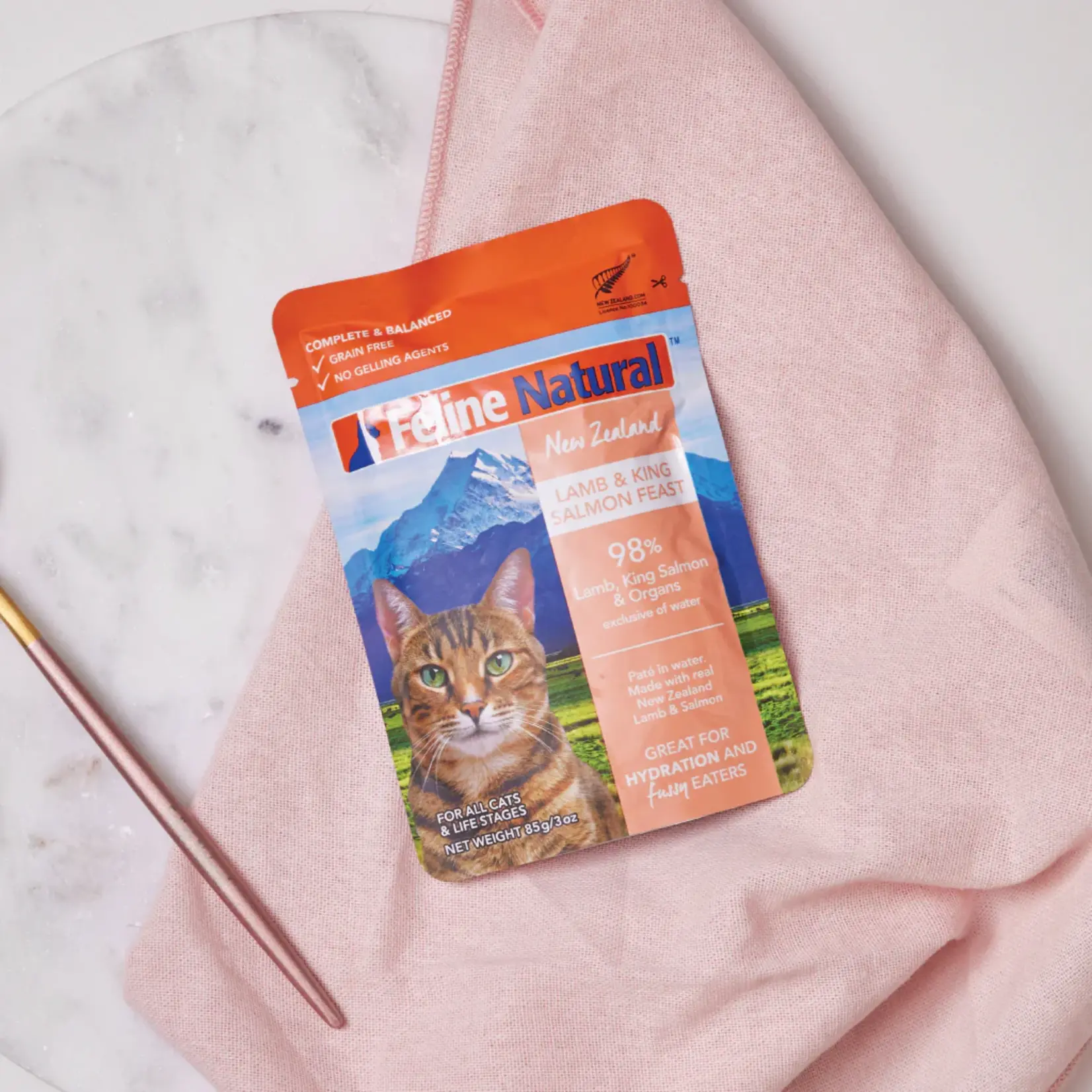 Feline Natural Feline Natural Lamb & King Salmon Feast 3oz Pouch (case 12)