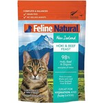 Feline Natural Feline Natural Hoki & Beef Feast 3oz Pouch (case 12)
