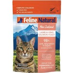 Feline Natural Feline Natural Lamb & King Salmon Grain-Free Wet Cat Food, 3-oz pouch