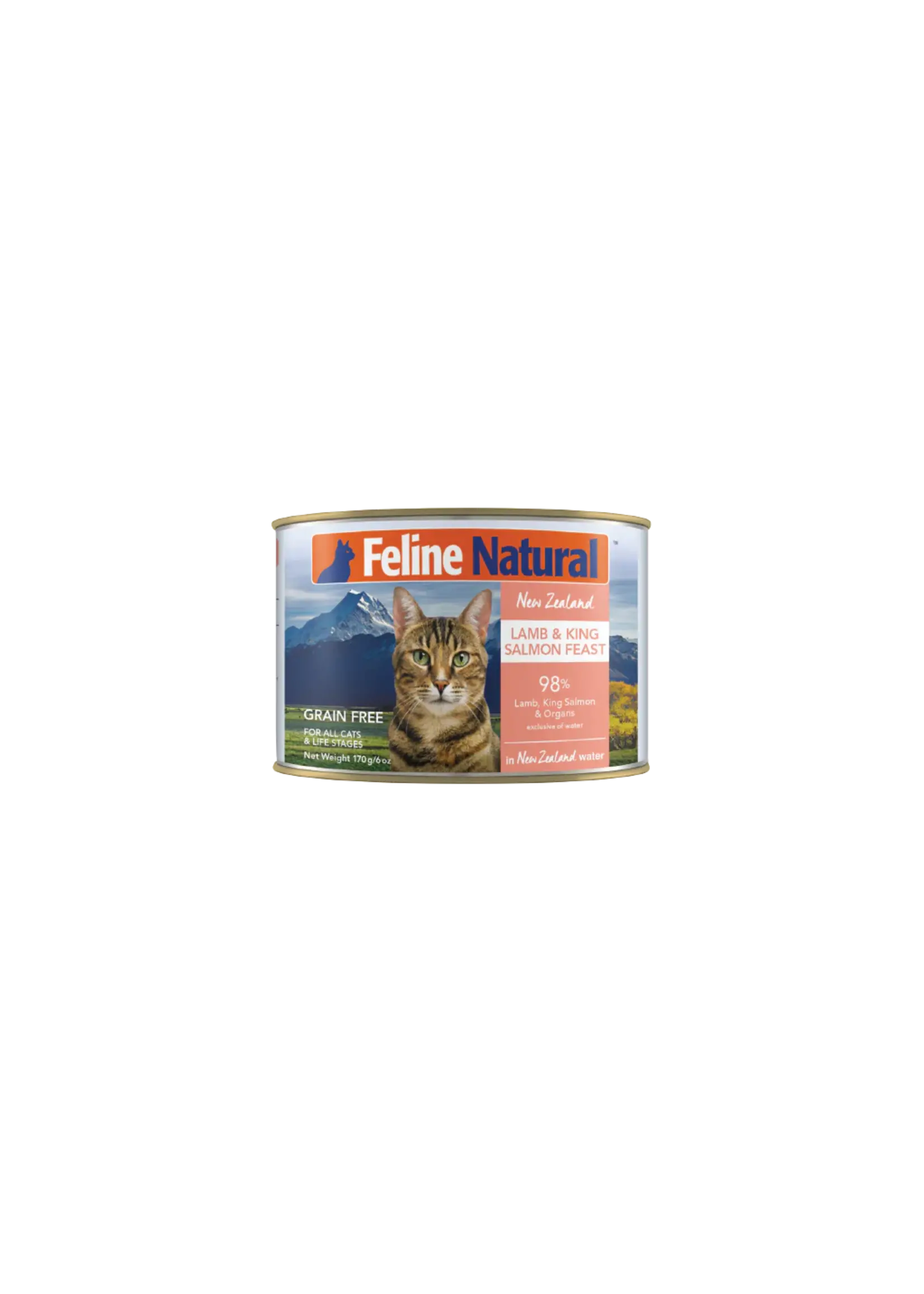 Feline Natural Feline Natural Lamb & King Salmon Feast Grain-Free Canned Cat Food, 6-oz