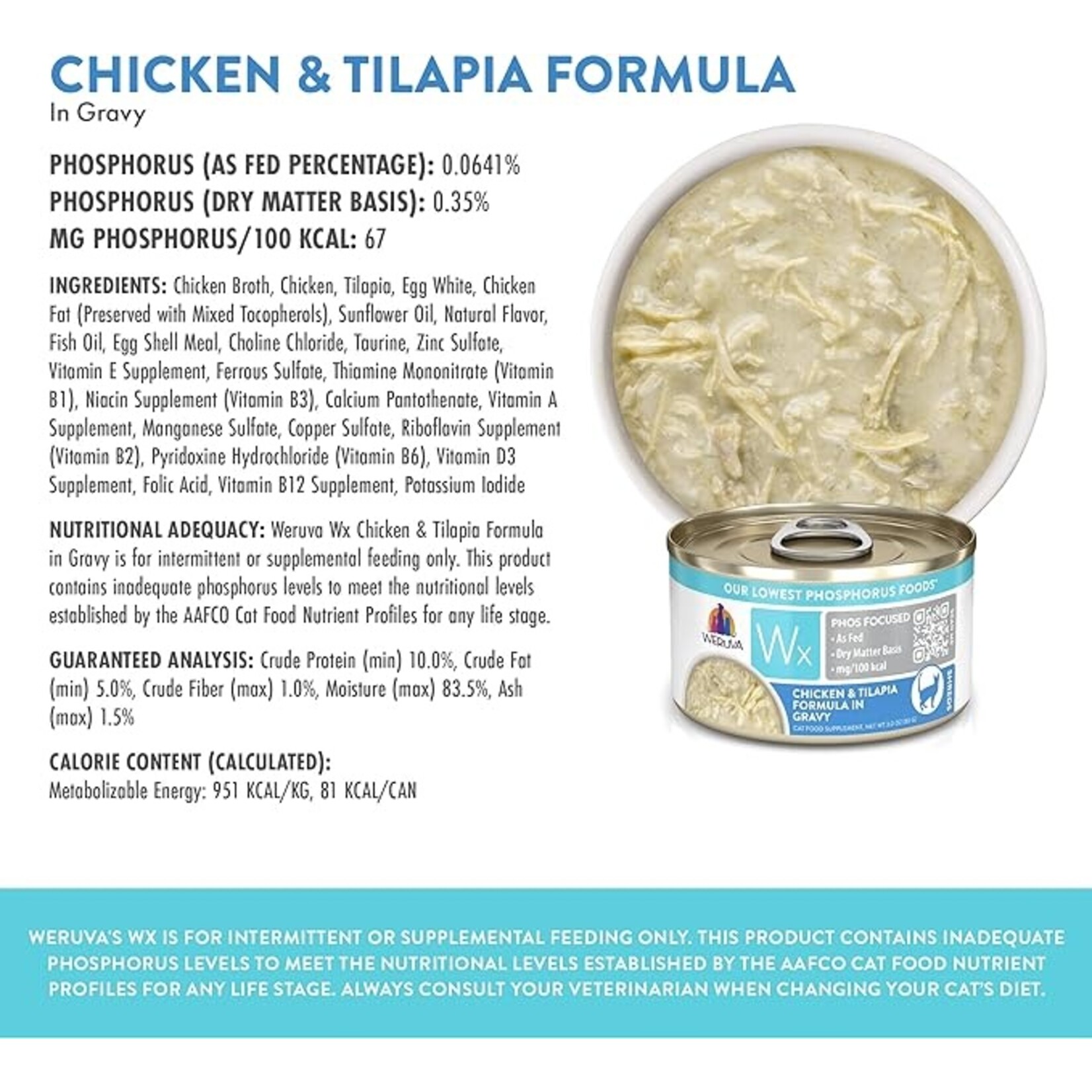 Weruva Weruva WX Chicken & Tilapia Gravy 3oz (case 12)