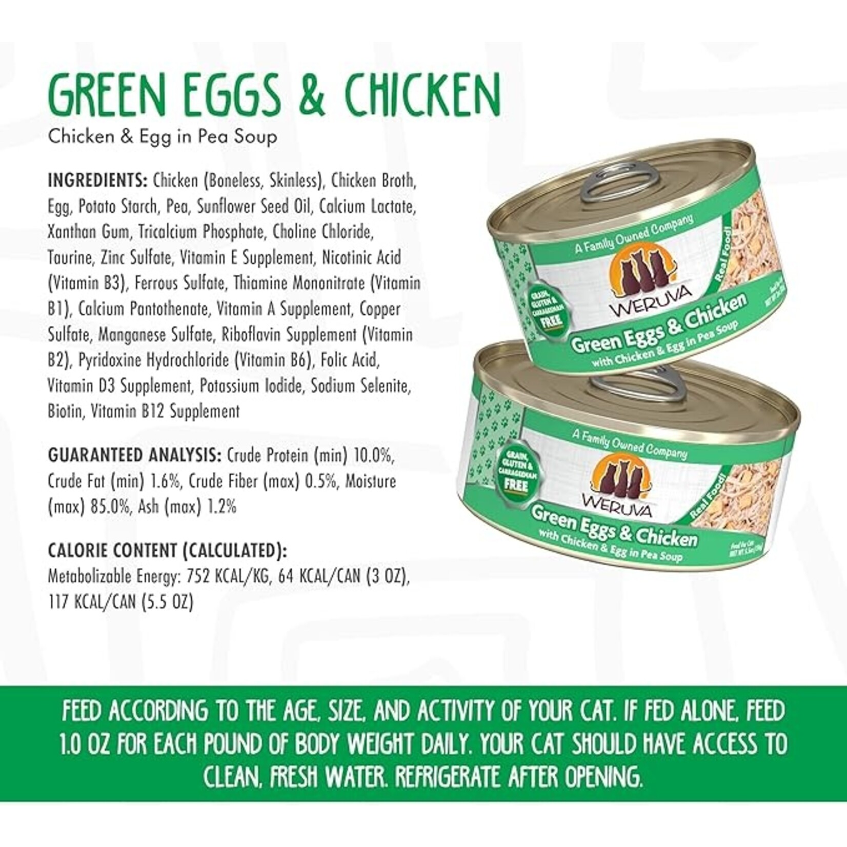 Weruva Weruva Green Eggs & Chicken 3oz (case 24)