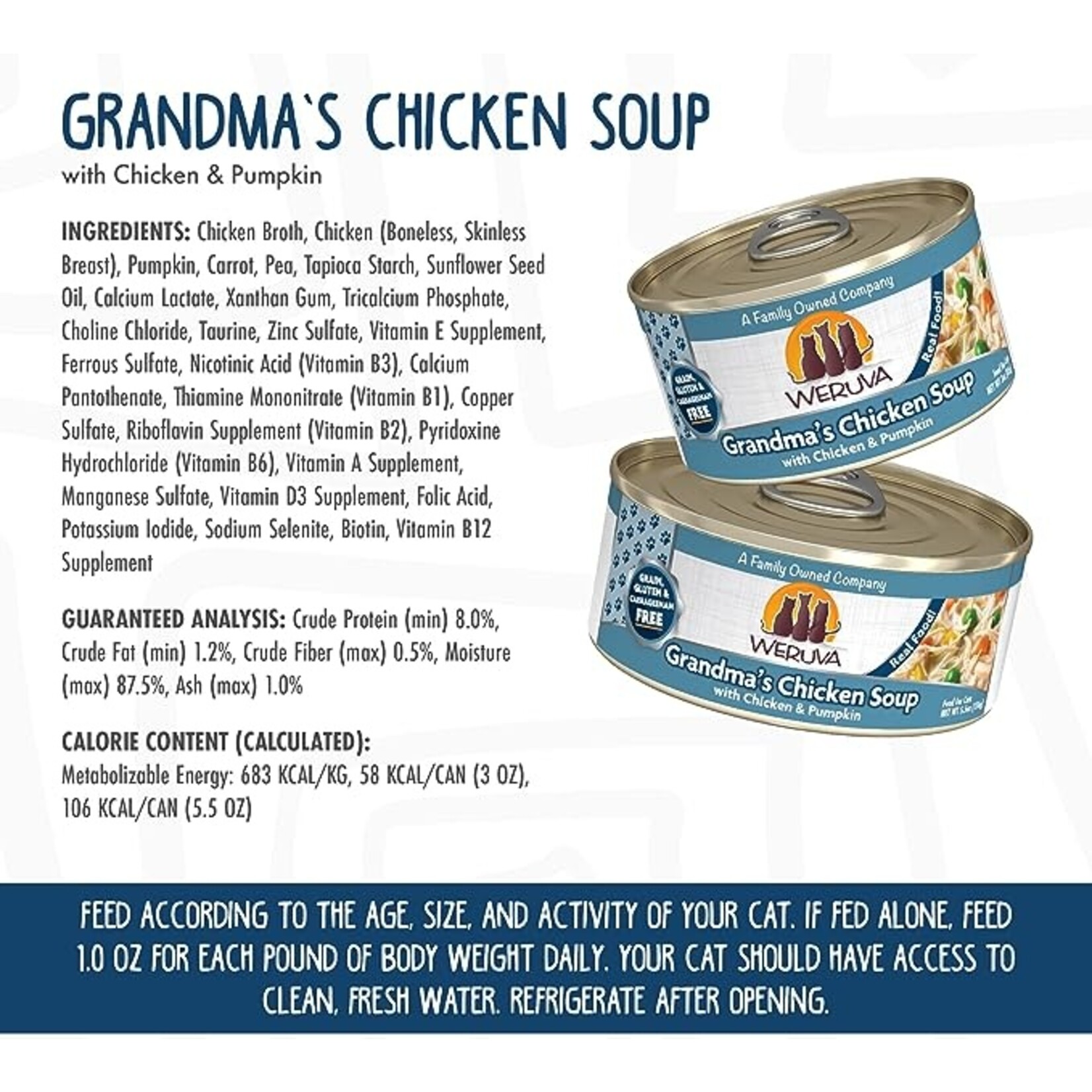 Weruva Weruva Grandmas Chicken Soup 3oz (case 24)
