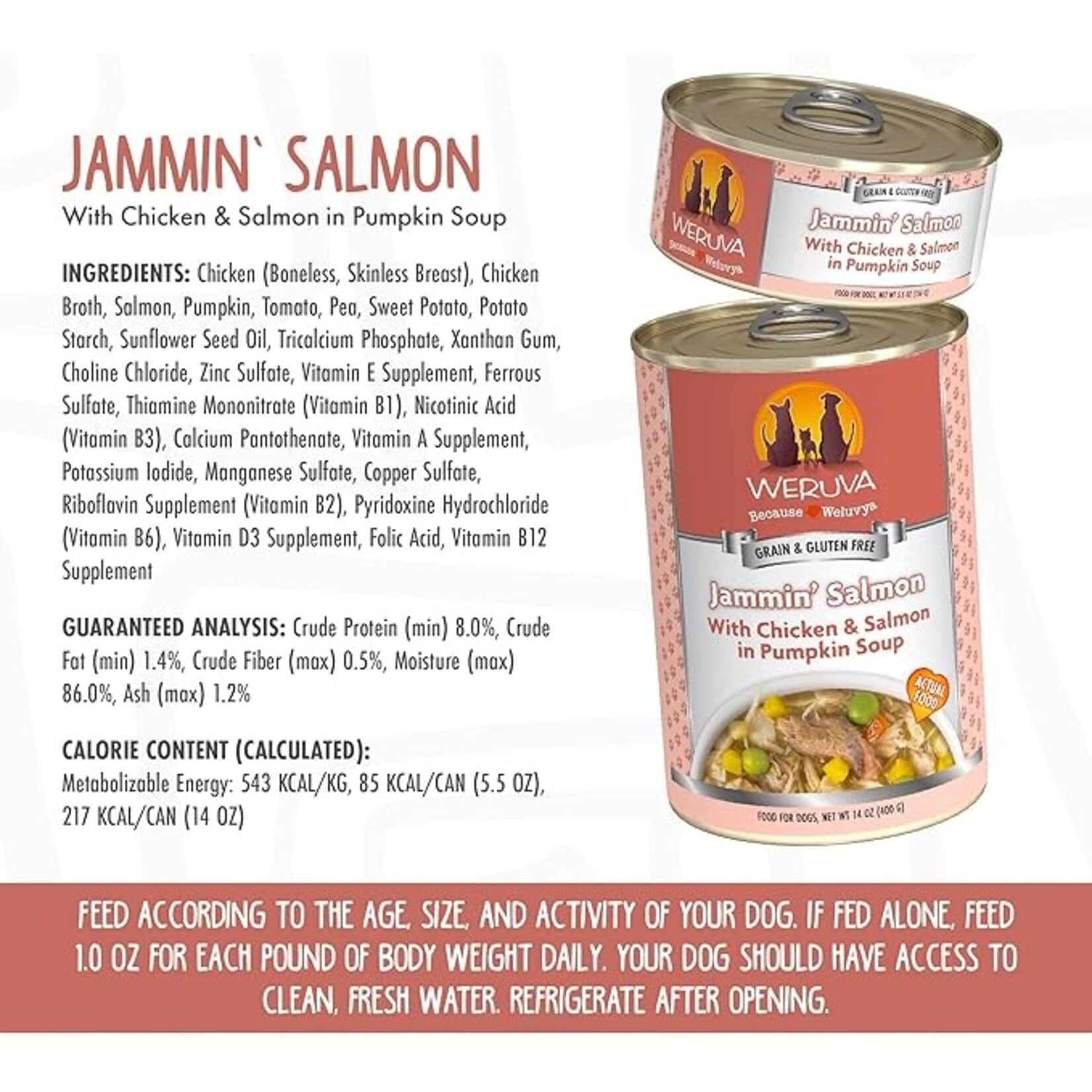 Weruva Weruva Jammin' Salmon Dog 14oz (case 12)
