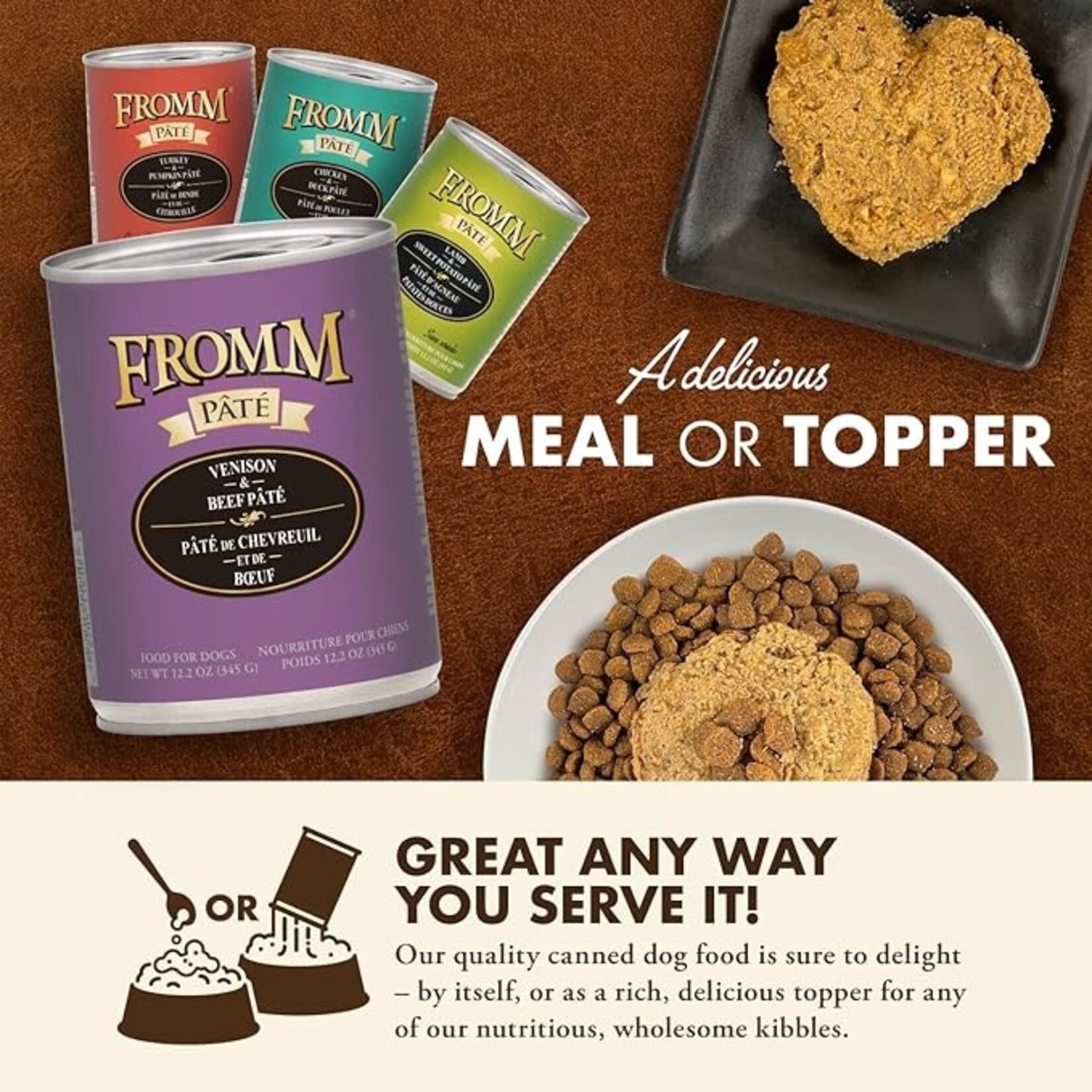 Fromm Fromm Dog Pate Venison & Beef 12.2oz (case 12)