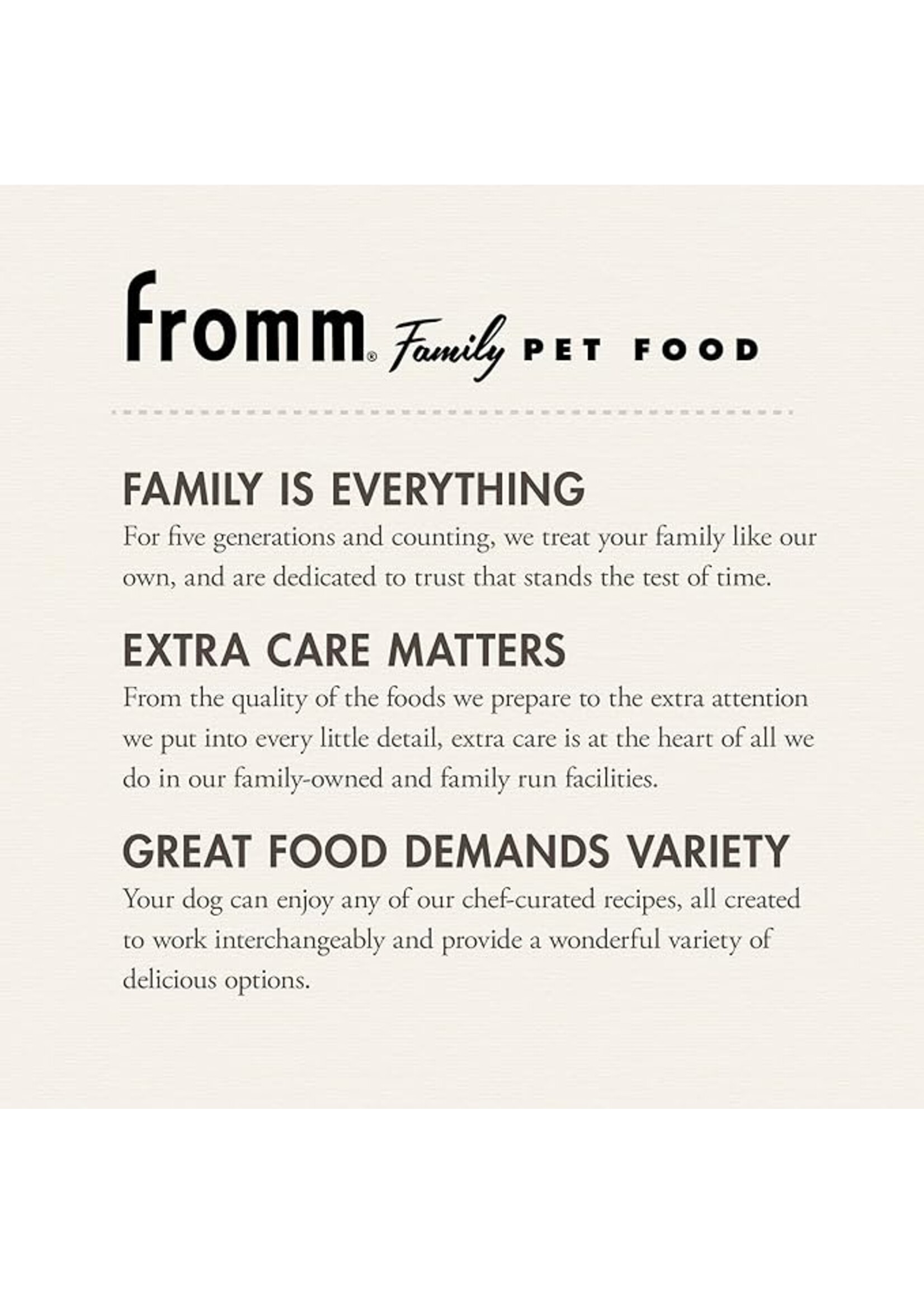 Fromm Fromm Four-Star Grain Free Lamb & Lentil 4lbs