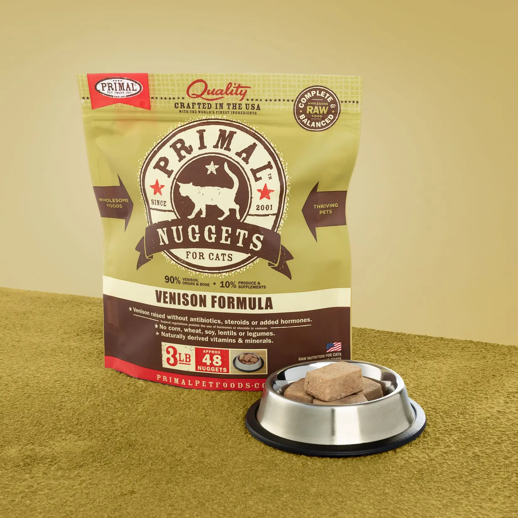 Primal Primal Cat Frozen Venison Nuggets 3lbs