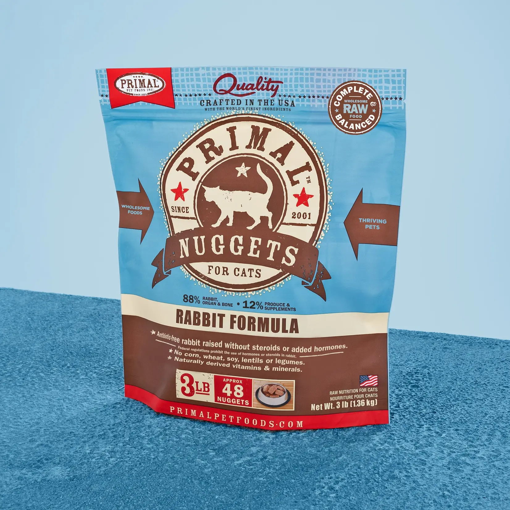 Primal Primal Cat Frozen Rabbit Nuggets 3lbs