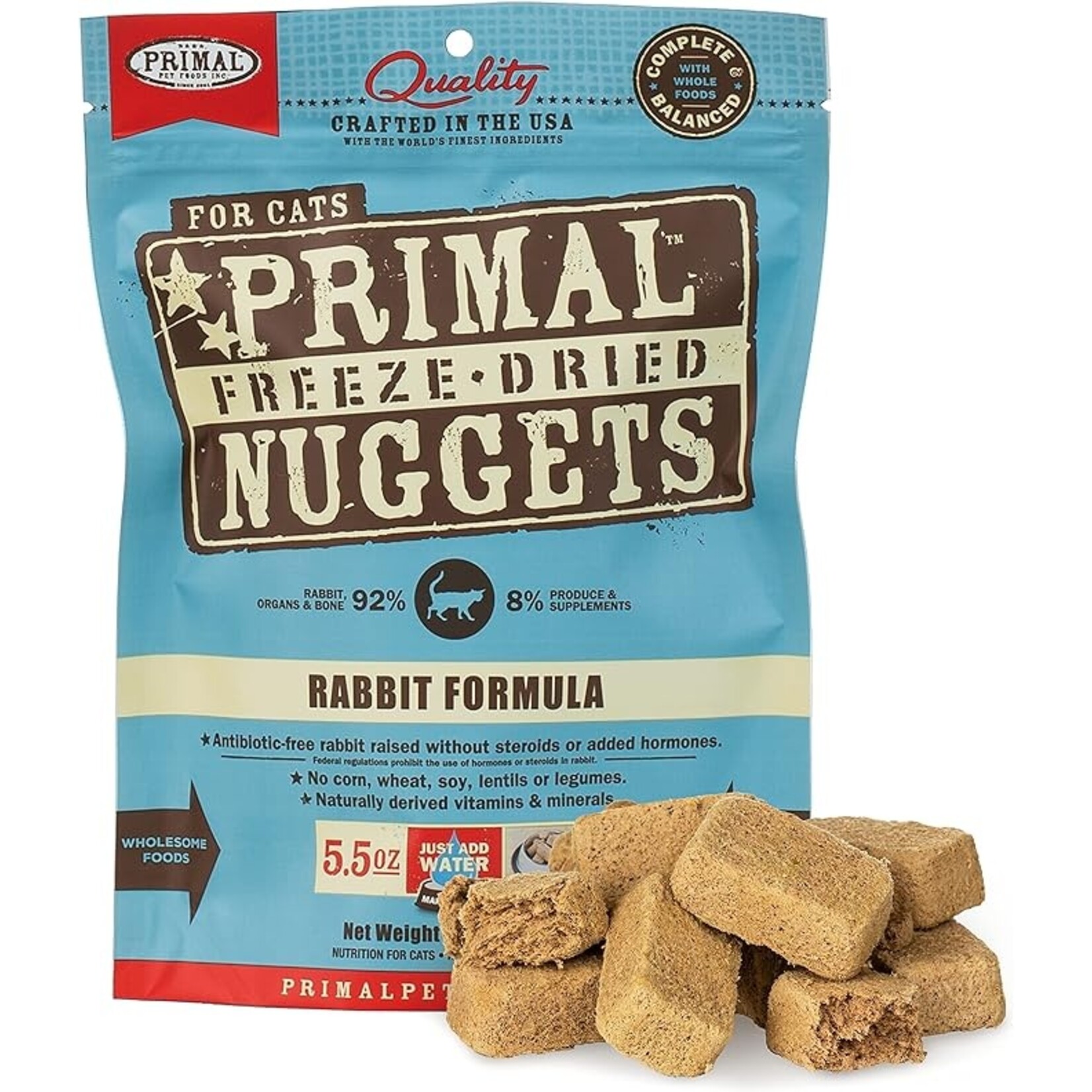Primal Primal Cat Freeze-Dried Rabbit  Nuggets 5.5oz