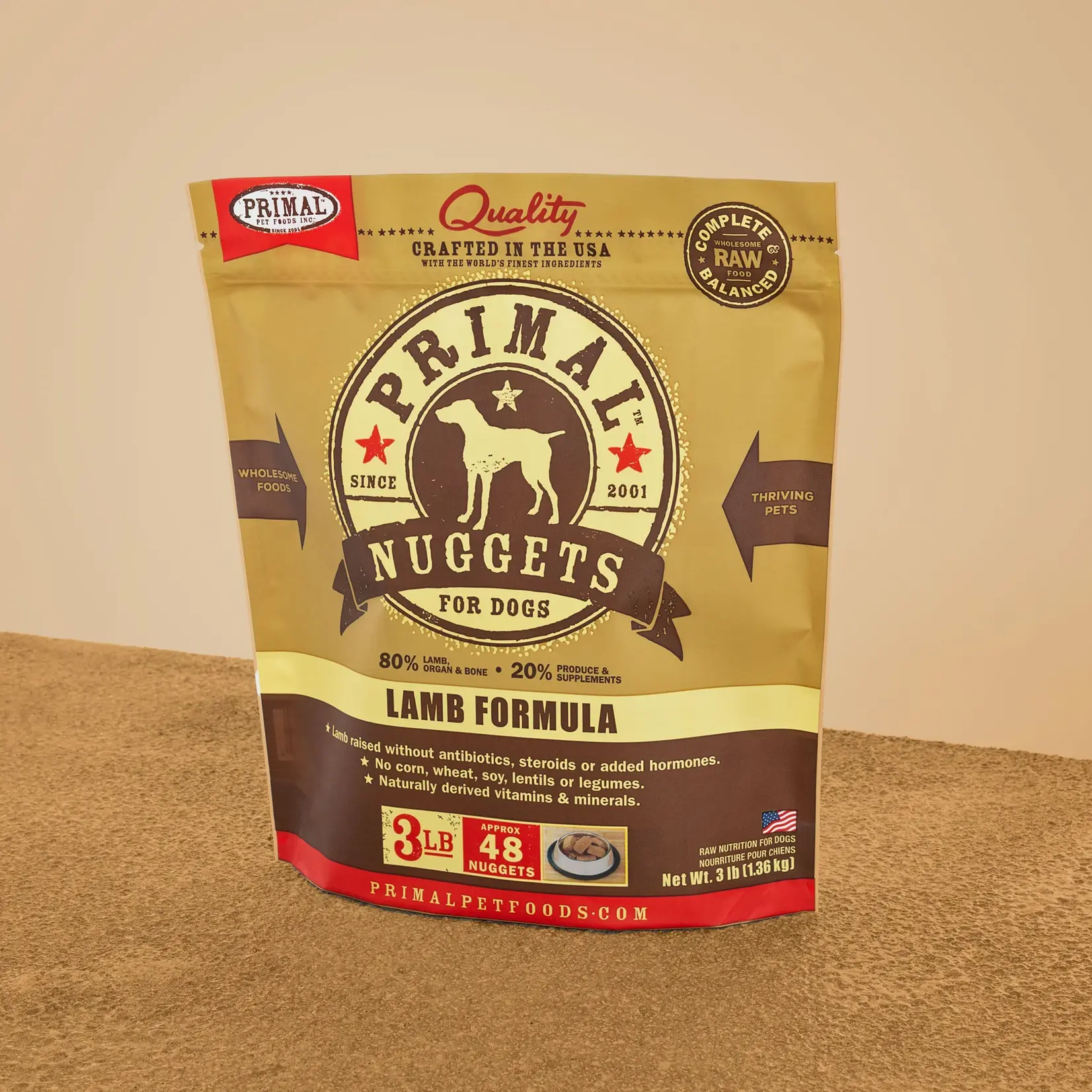 Primal Primal Dog Frozen Lamb Nuggets 3lbs