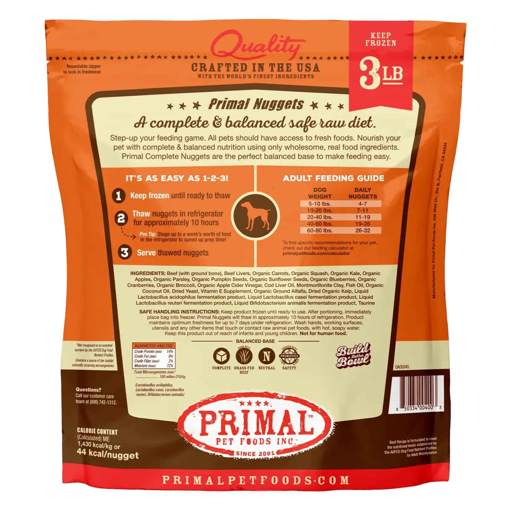 Primal Primal Beef Nuggets 3lbs