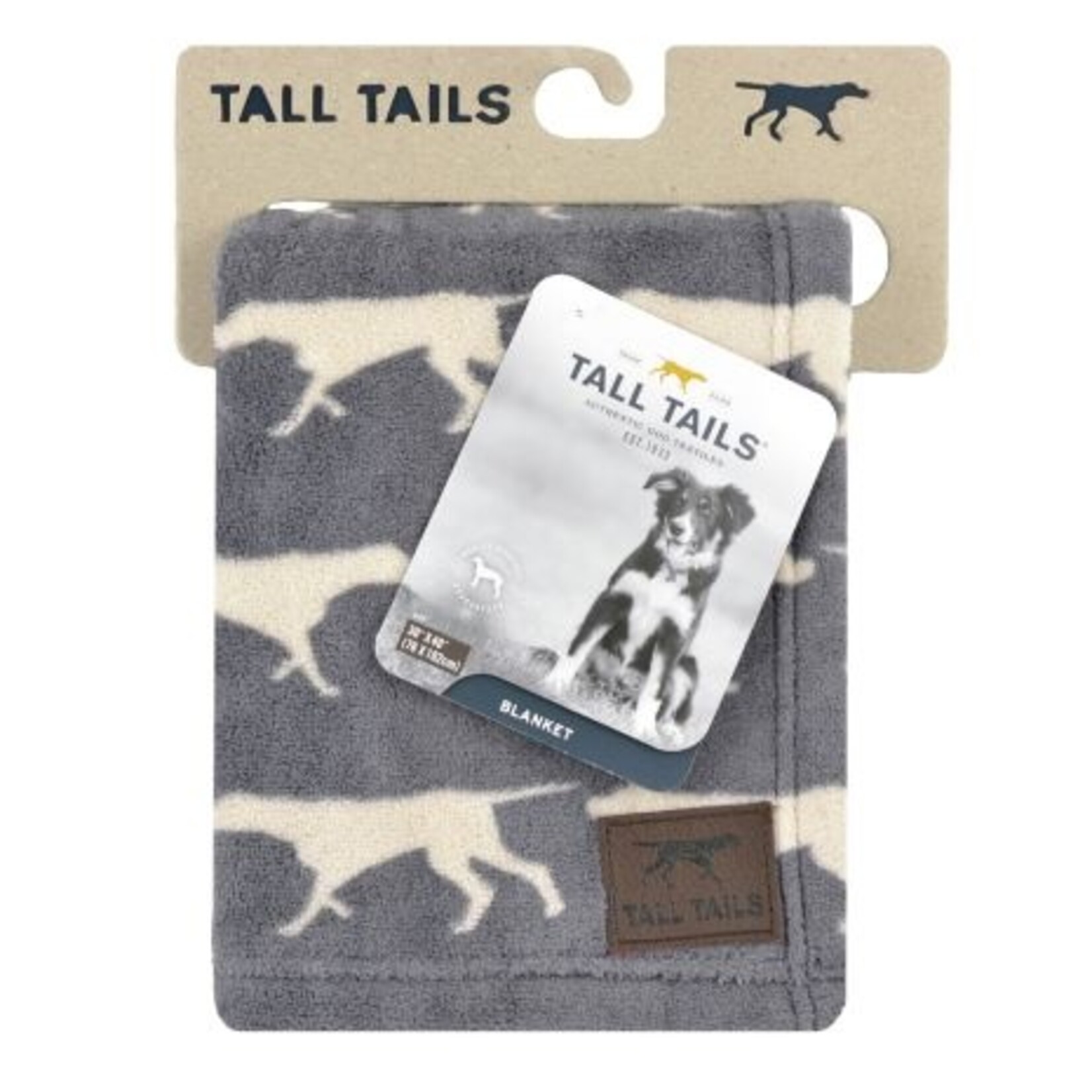 Tall Tails Tall Tails Charcoal Icon Blanket 30x40