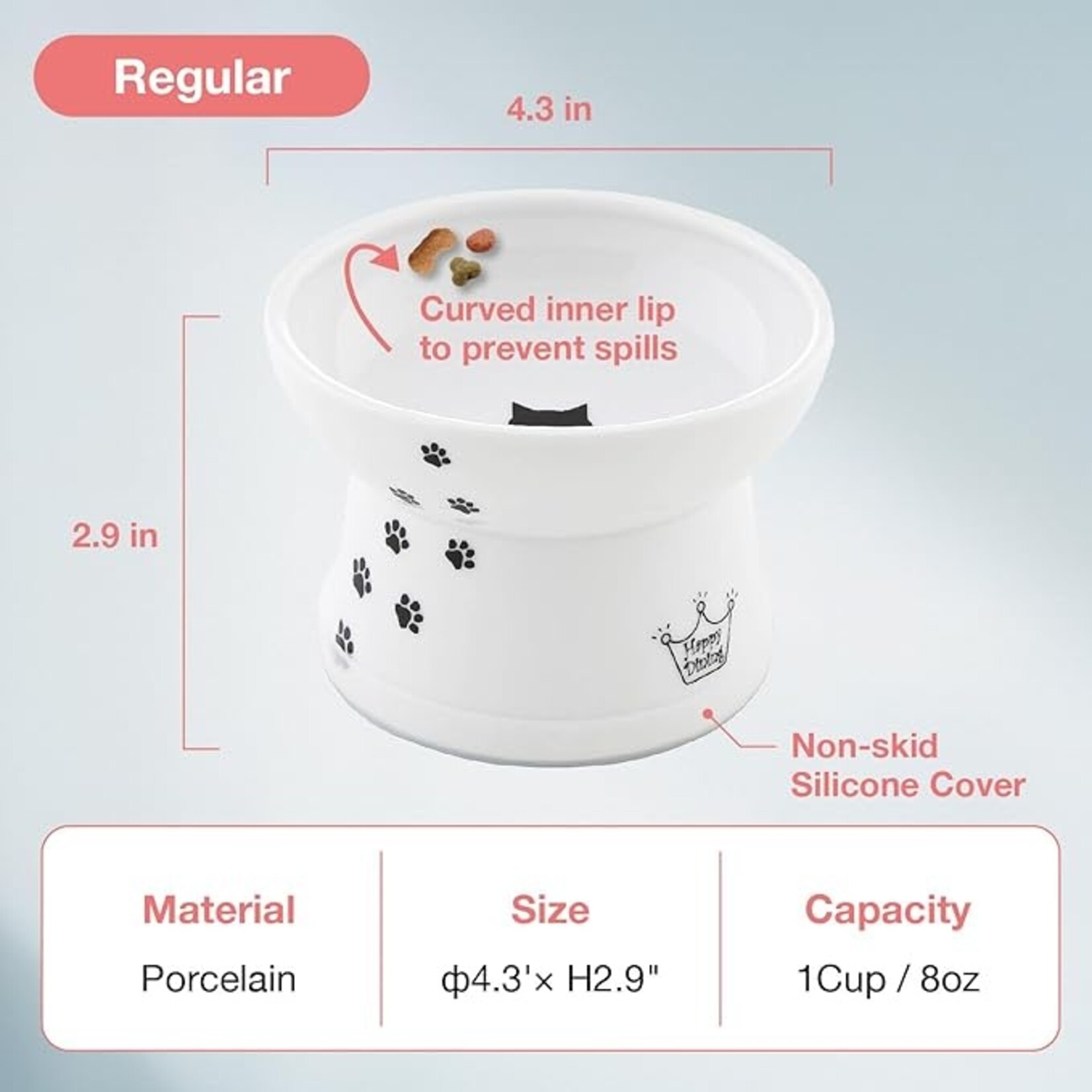 Necoichi Necoichi Raised Cat Food Bowl