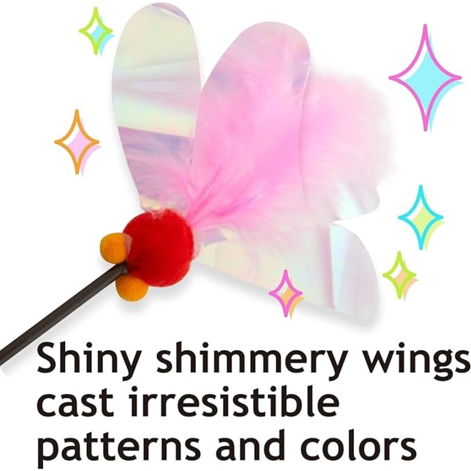 Necoichi Necoichi Crinkle Critters Fluttery Fish Wand