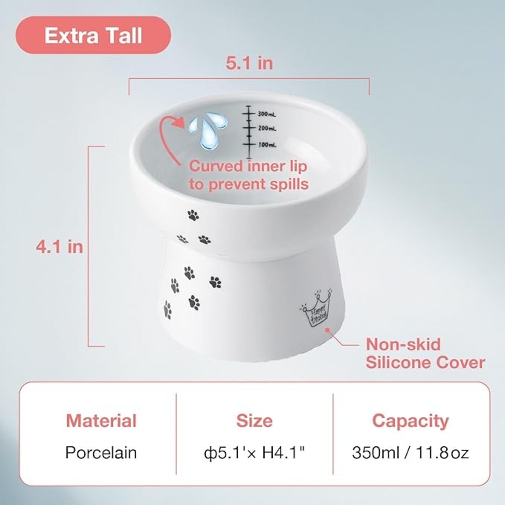 Necoichi Necoichi Raised Cat Water Bowl