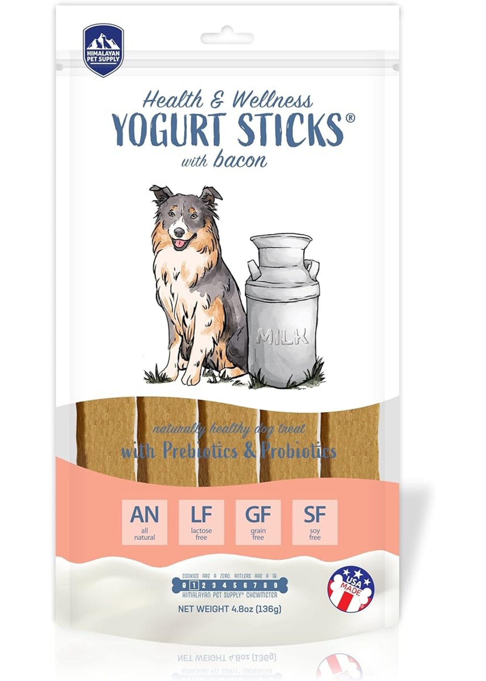 Himalayan Pet Supply Yogurt Sticks With Bacon 5pk