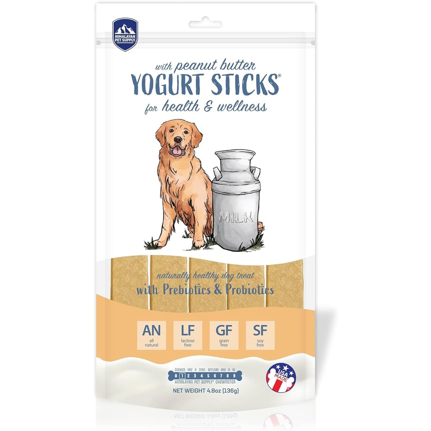 Himalayan Pet Supply Yogurt Sticks With Peanut Butter 5pk