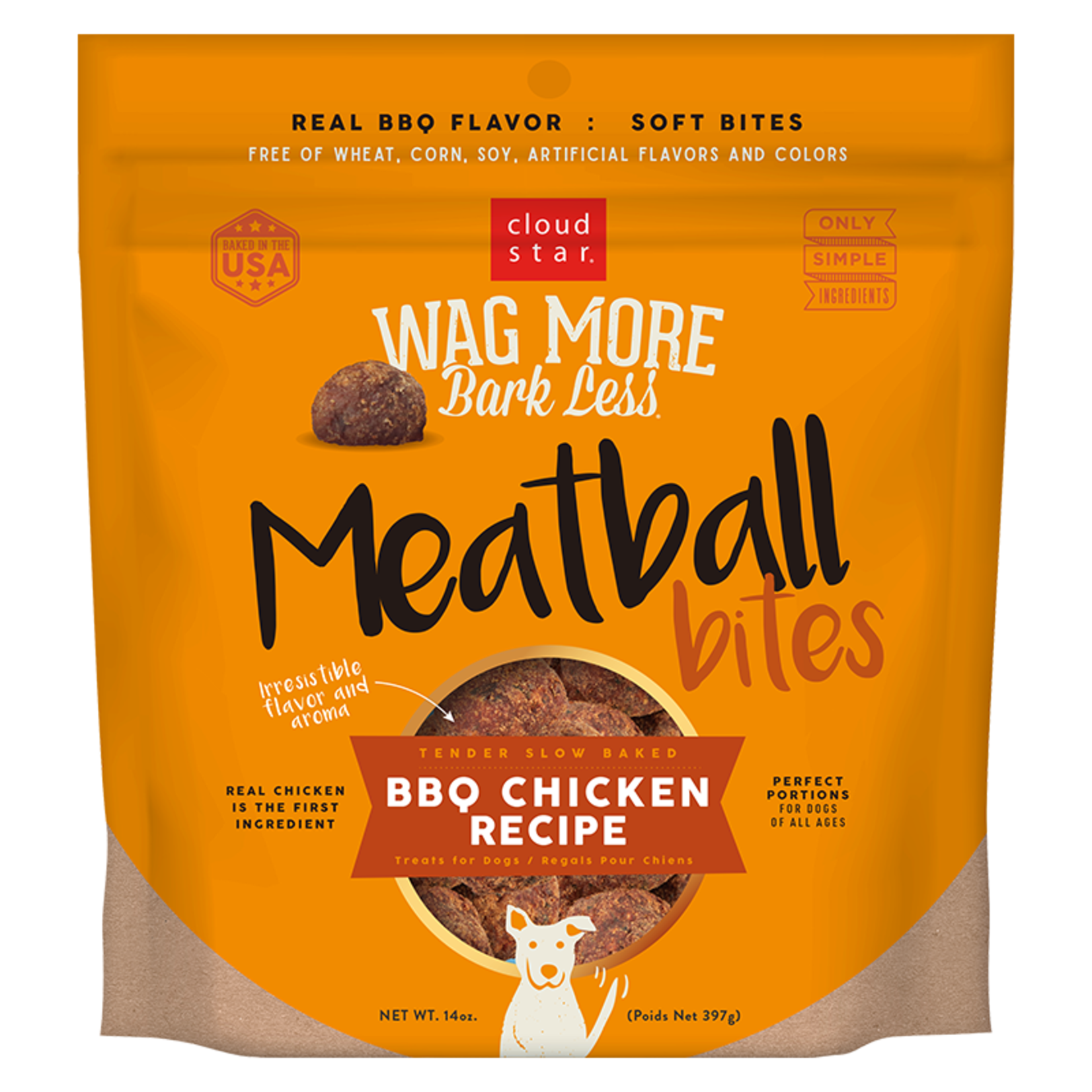 Cloud Star Cloud Star Wag More Bark Less BBQ Chicken MeatBalls Bites 14oz