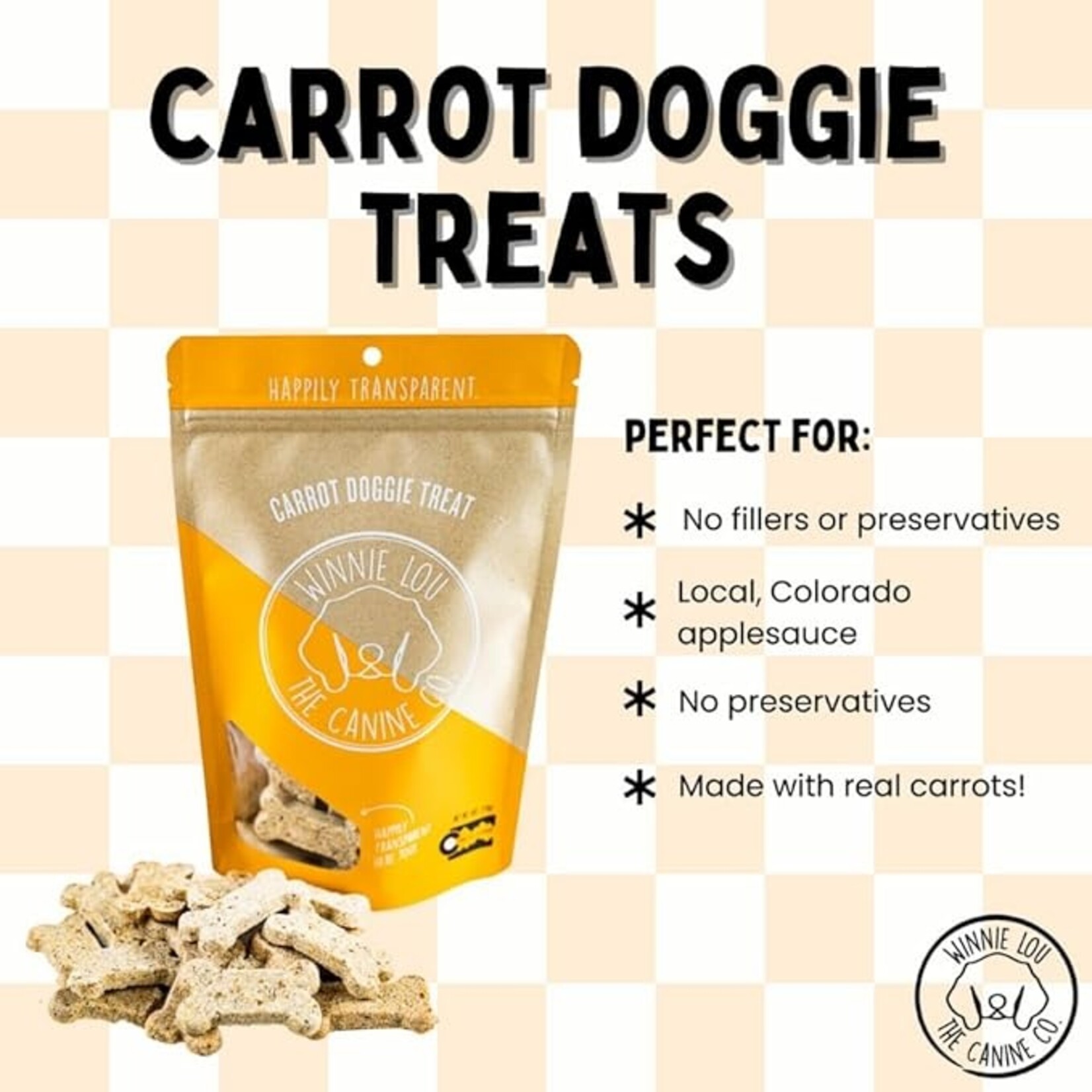 Winnie Lou The Canine Co. Winnie Lou TCC Carrot Doggie Treat 4oz