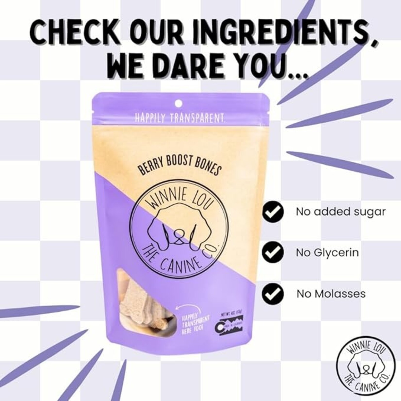 Winnie Lou The Canine Co. Winnie Lou TCC Berry Boost Bones 4oz