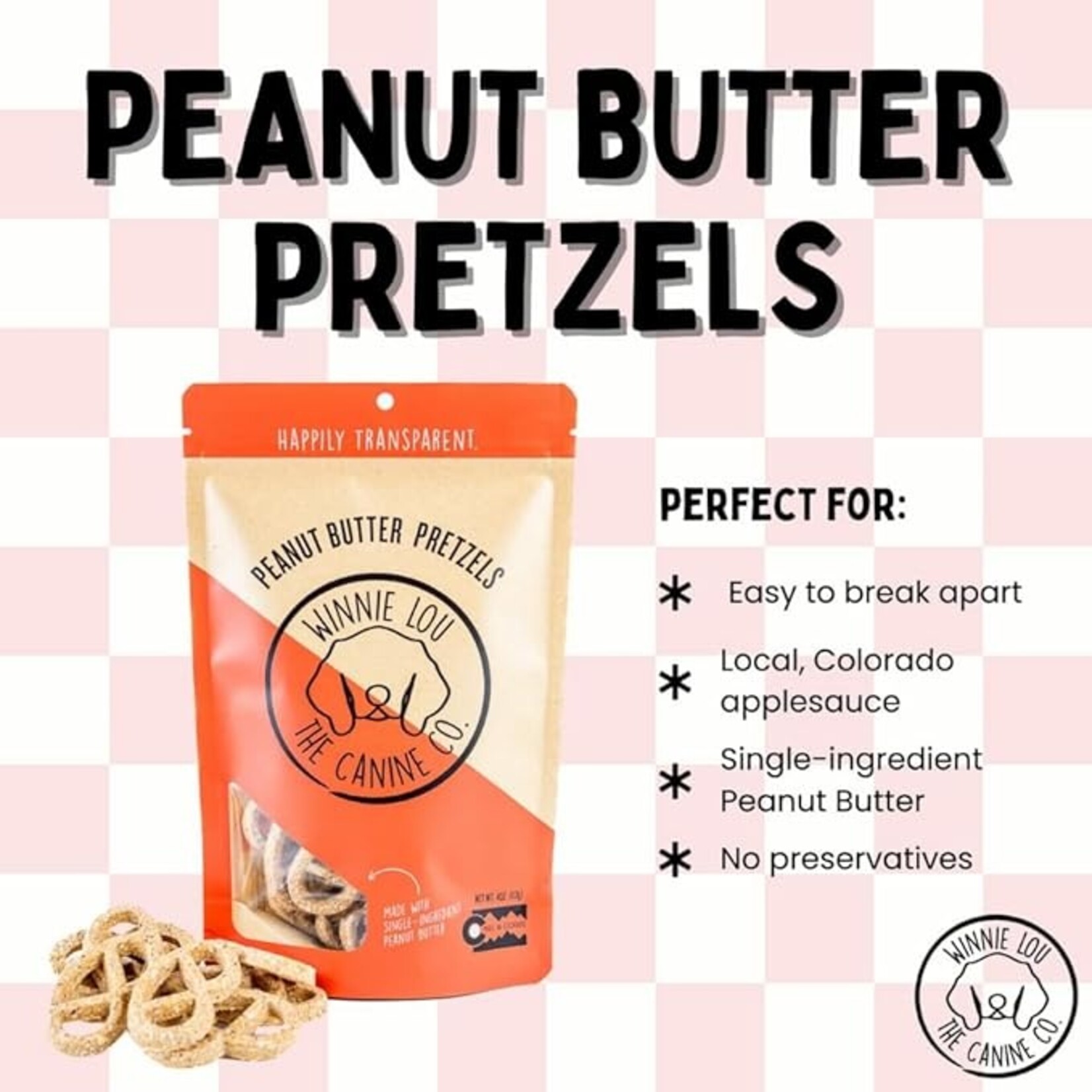 Winnie Lou The Canine Co. Winnie Lou TCC PB Pretzels 4oz
