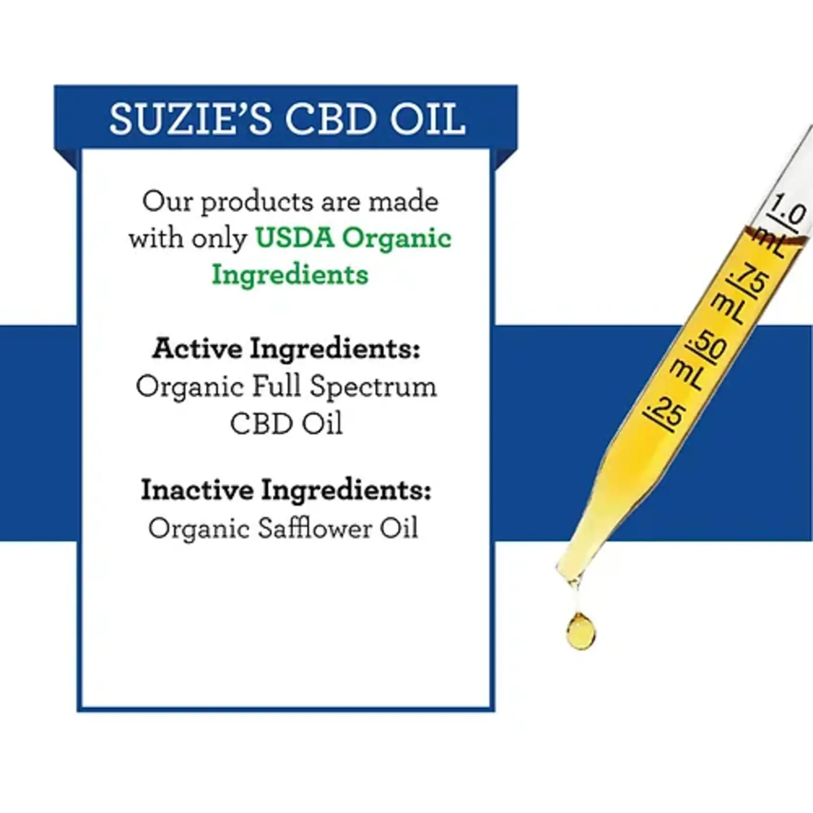 SUZIE Suzie's 250mg CBD Dropper 2oz