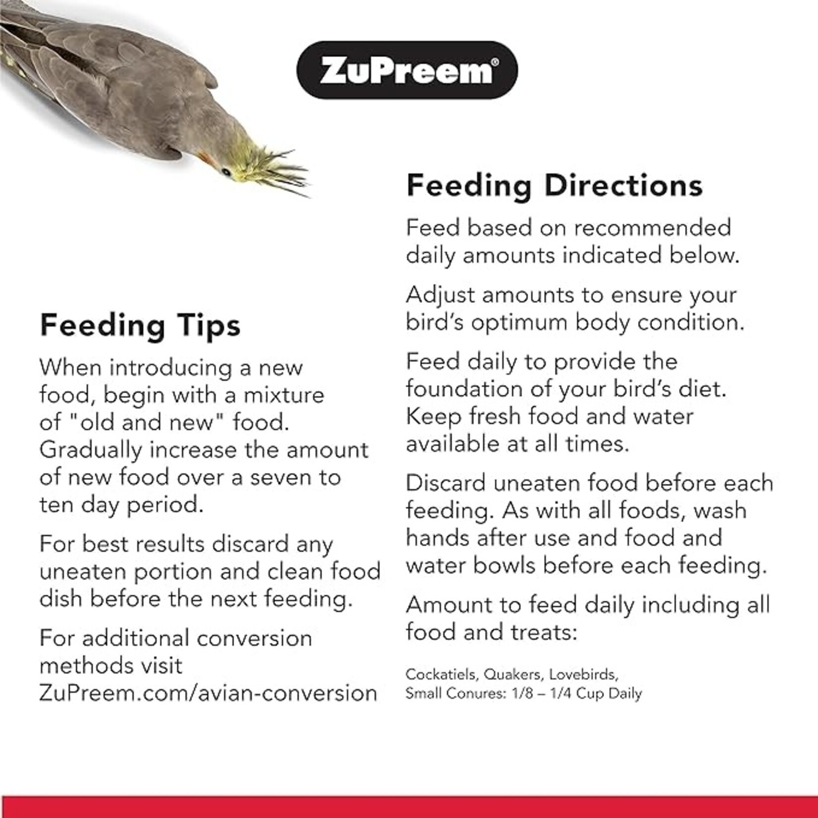 ZuPreem ZuPreem Medium Bird Food 2.5lbs