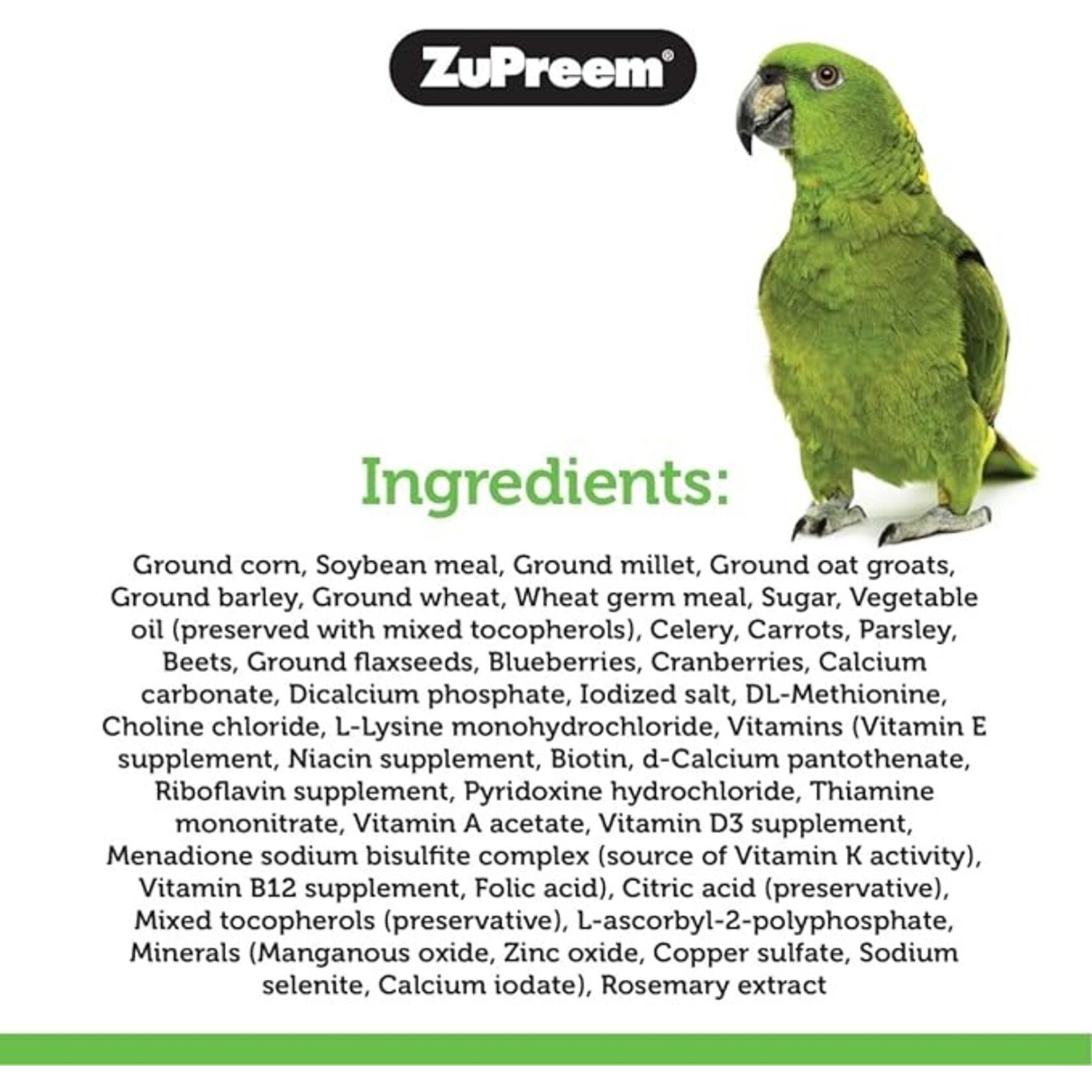 ZuPreem ZuPreem Parrots & Conure Food 3lbs