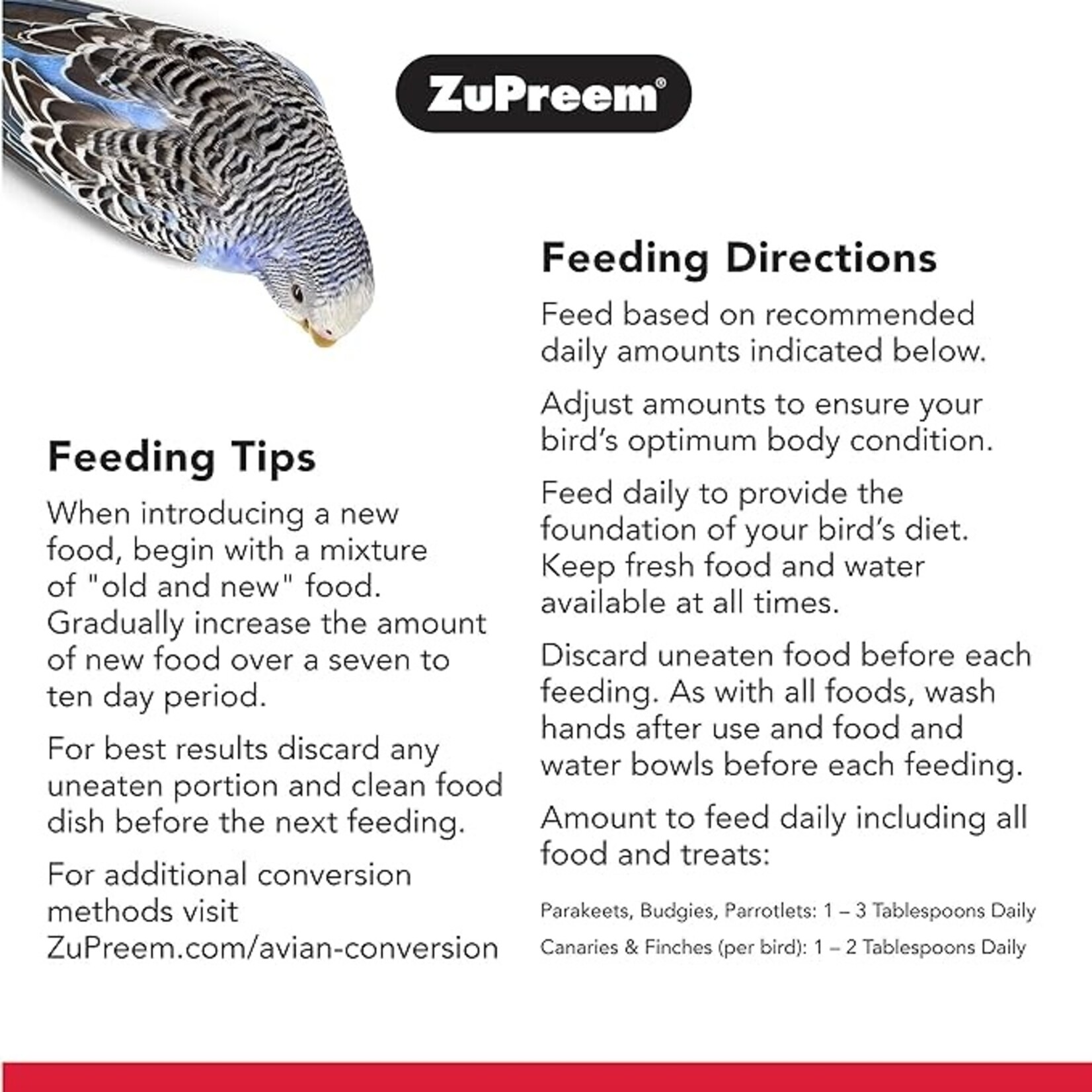 ZuPreem ZuPreem Small Bird Food 2.25lbs
