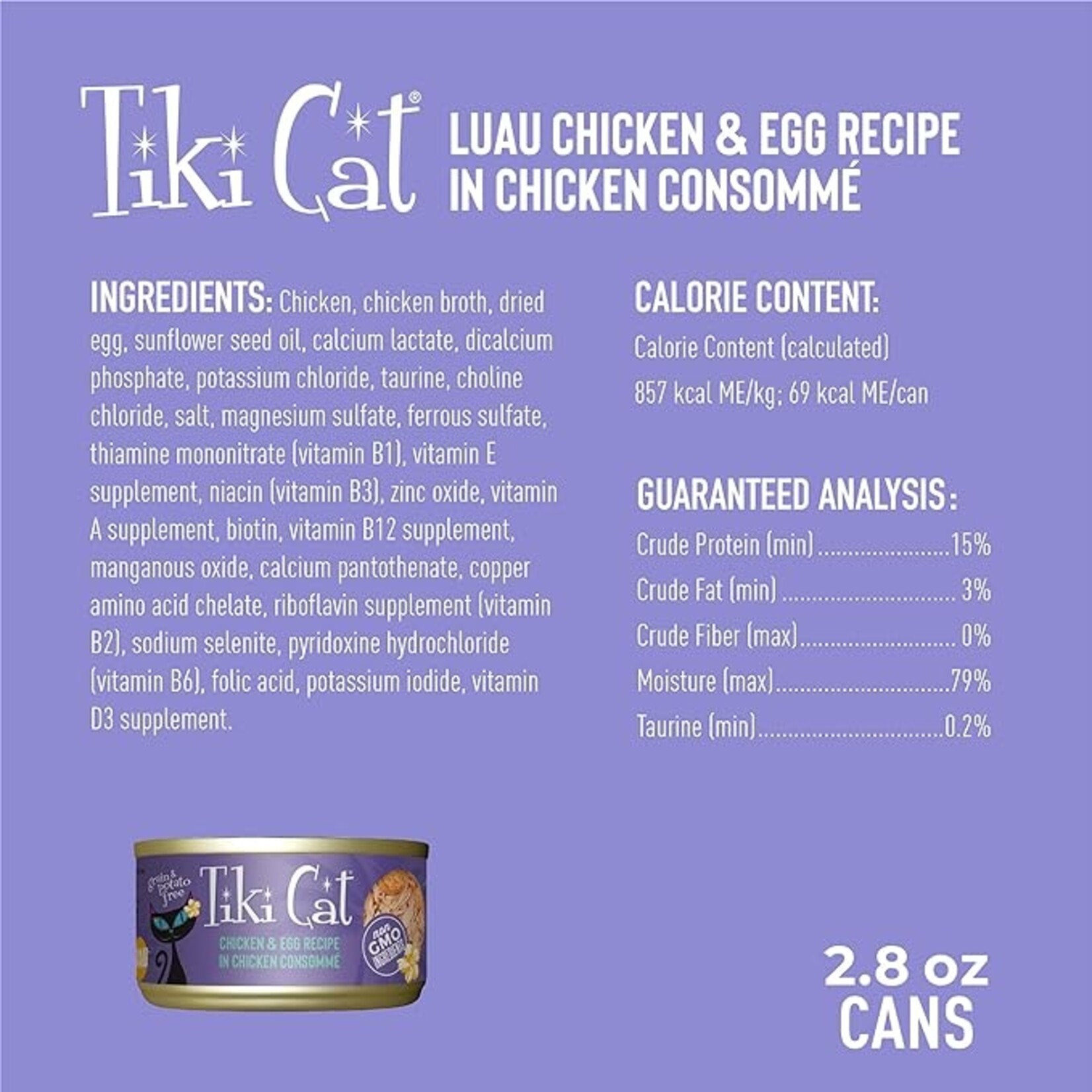 Tiki Cat Tiki Cat Luau - Chicken & Egg in Chicken Consomme 2.8oz (case 12)