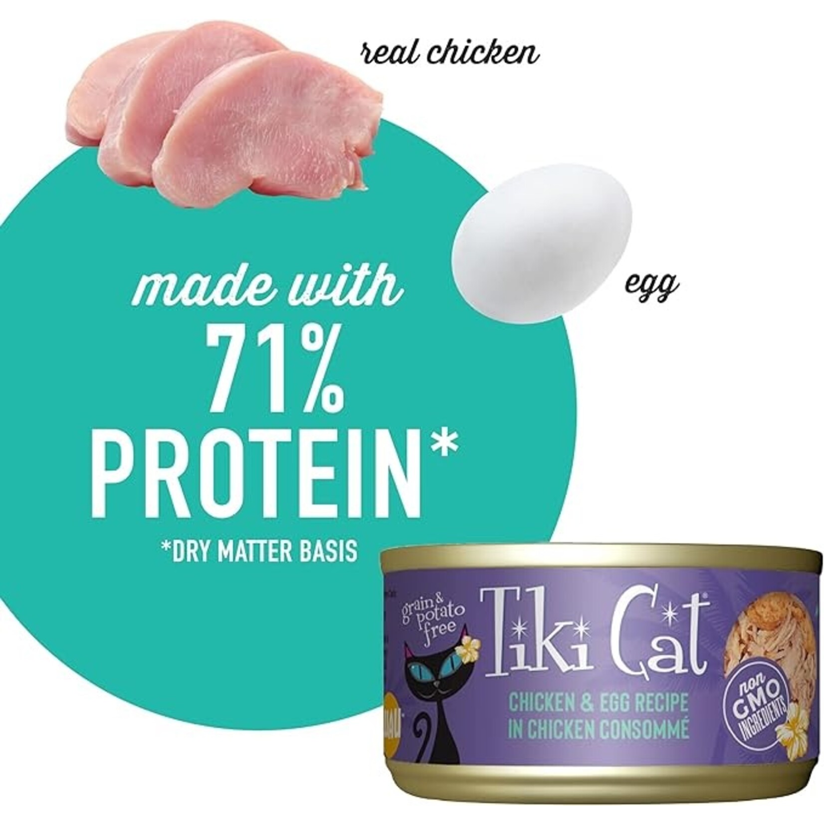 Tiki Cat Tiki Cat Luau - Chicken & Egg in Chicken Consomme 2.8oz (case 12)