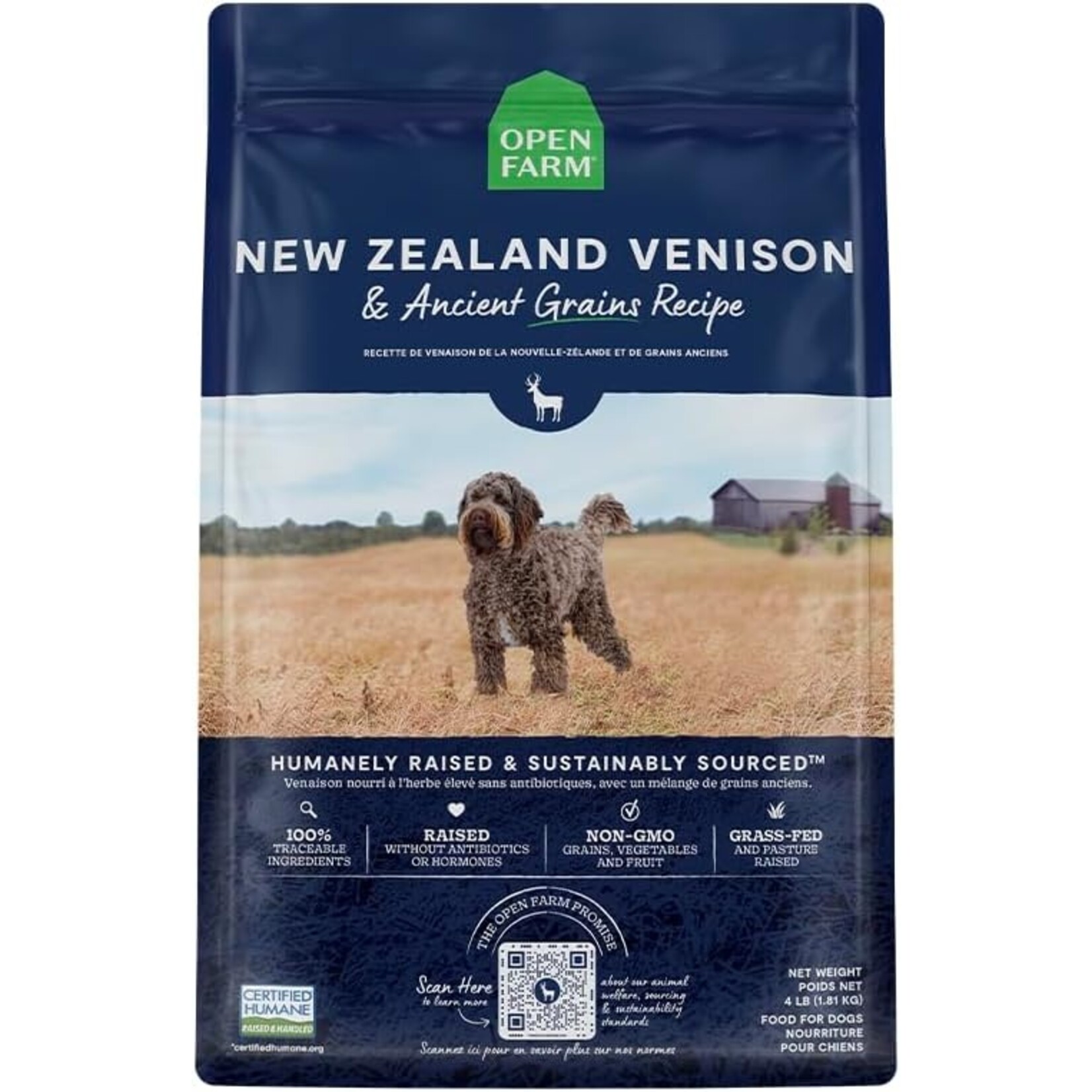 Open Farm Open Farm Ancient Grains Venison 22lbs