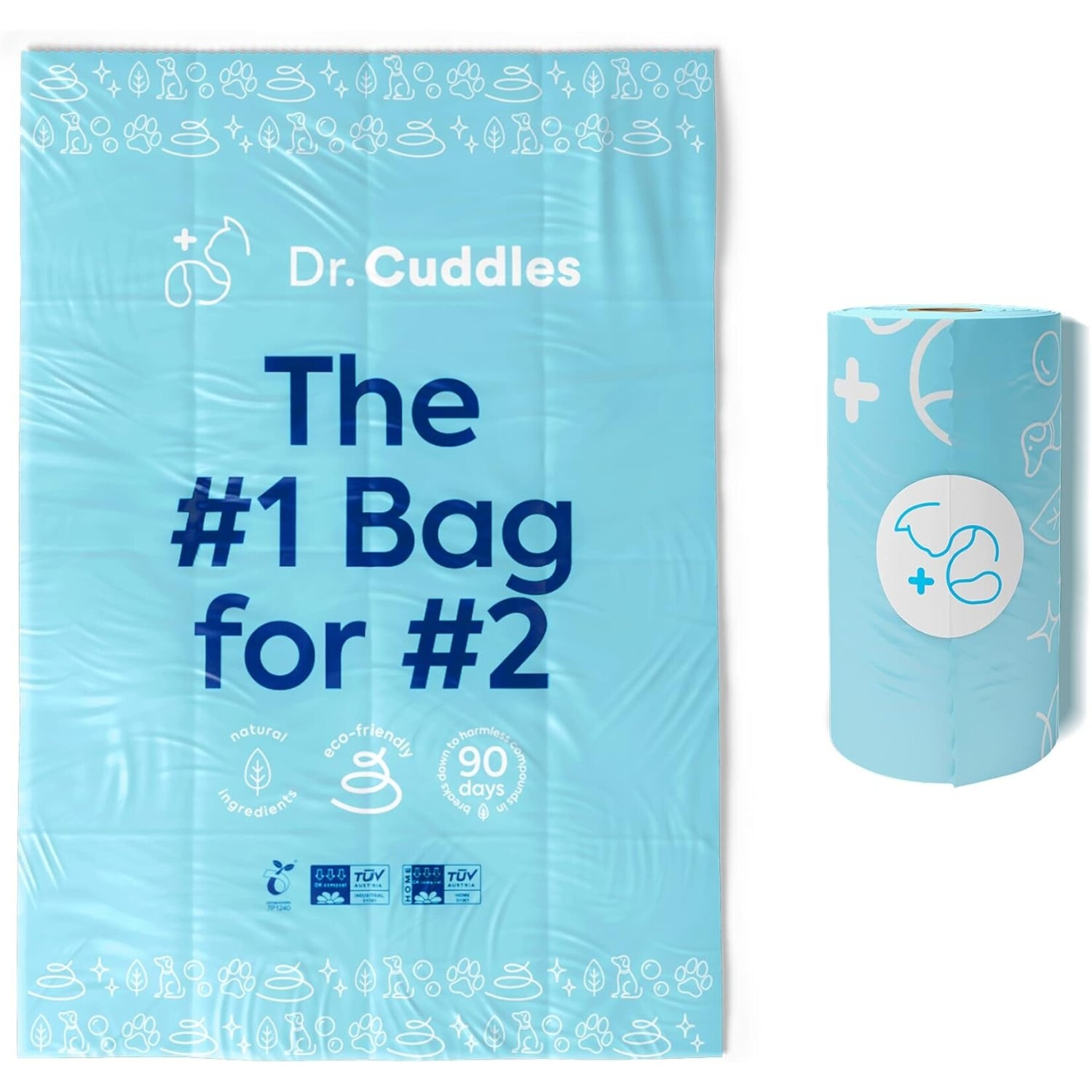 Dr. Cuddles 150 count poop bags w/ dispenser