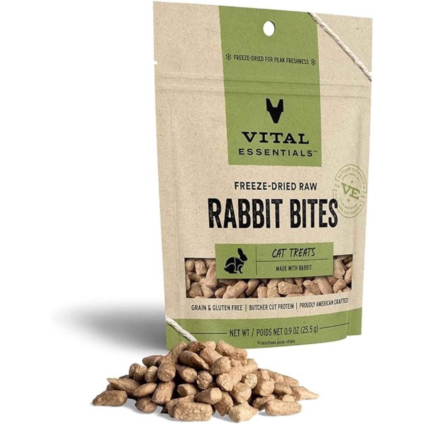 VITAL ESSENTIALS Vital Essentials Cat Freeze Dried Treat Bites Rabbit .9oz