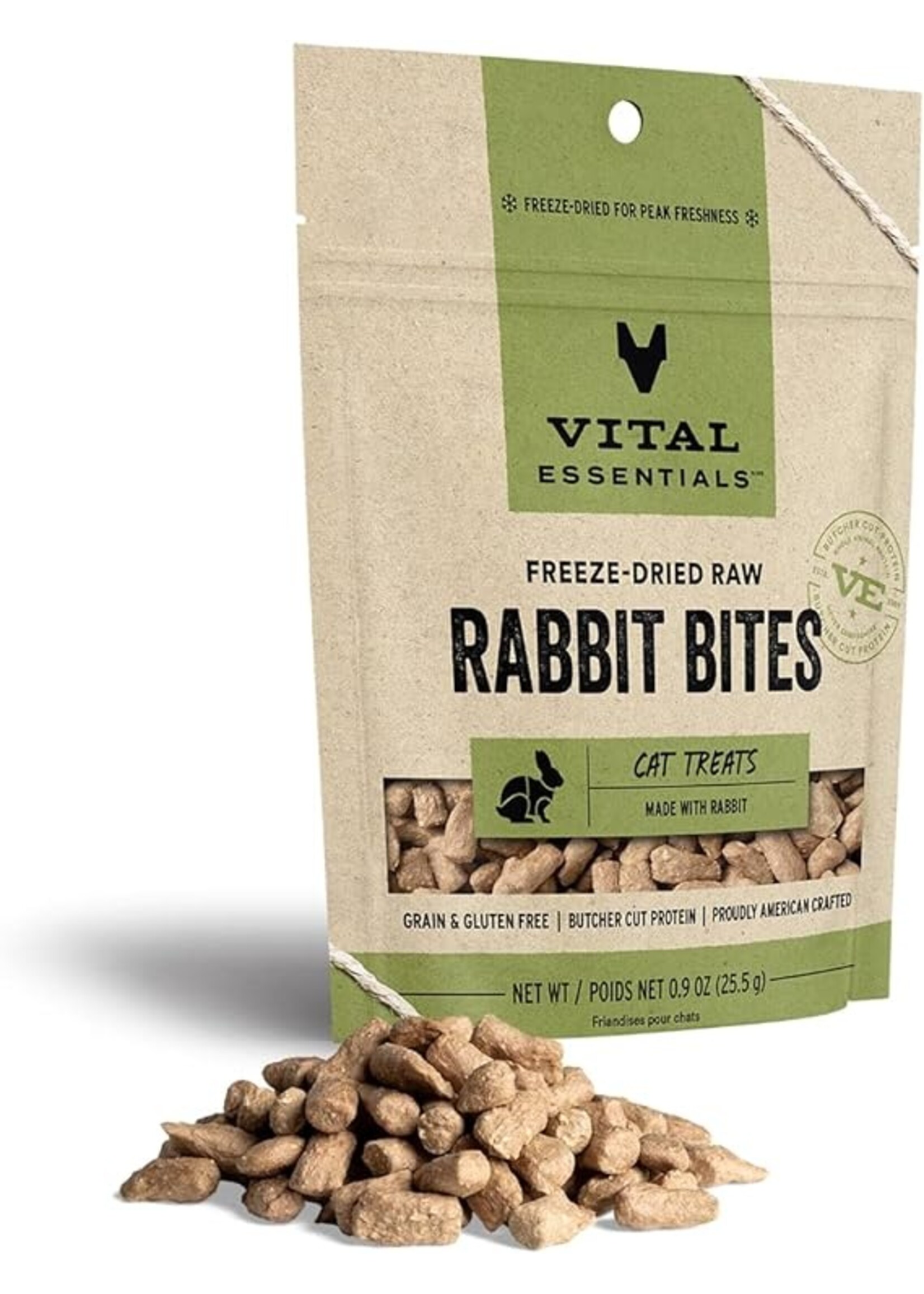 VITAL ESSENTIALS Vital Essentials Cat Freeze Dried Treat Bites Rabbit .9oz