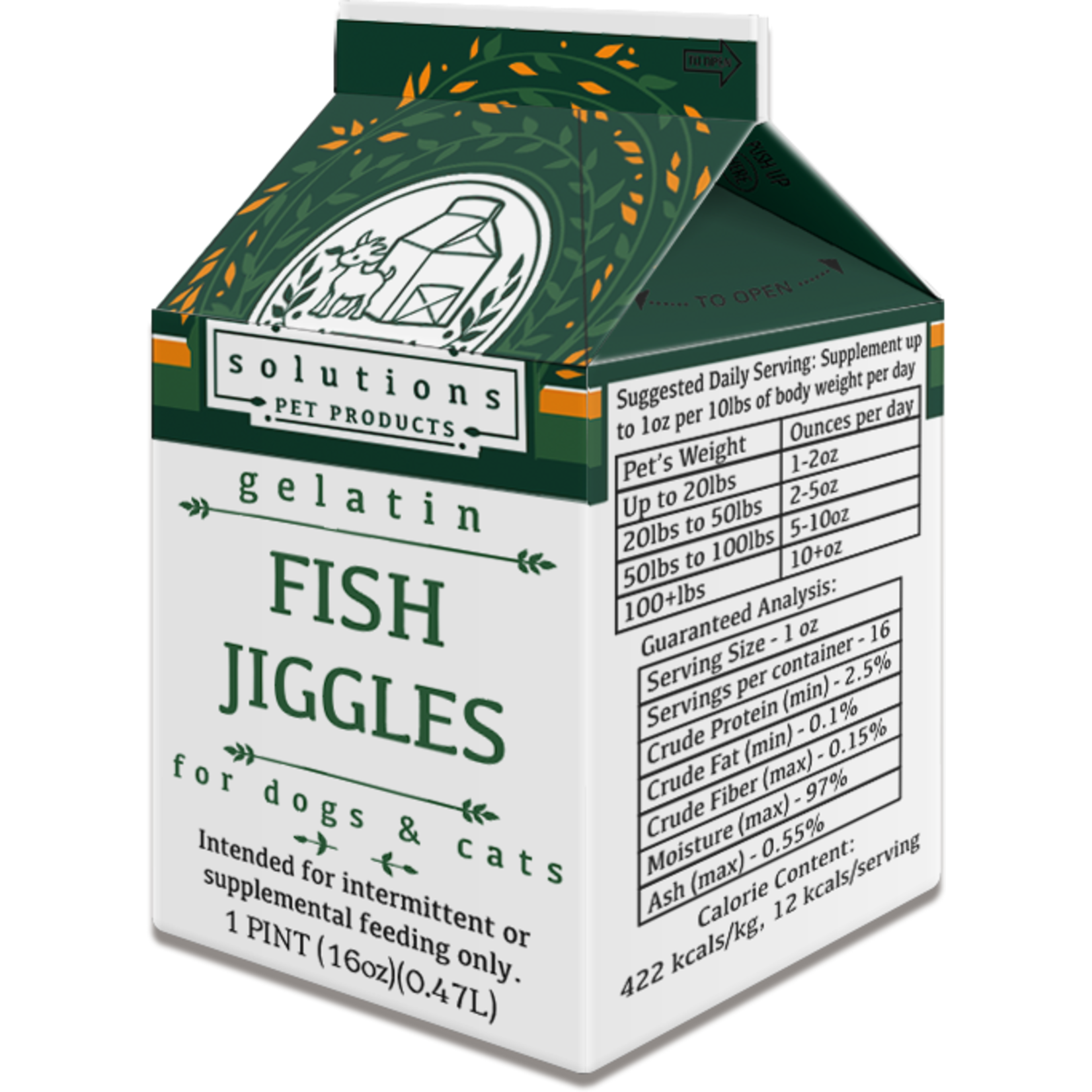 Solutions Solutions Frozen Fish Jiggles 16oz Pint