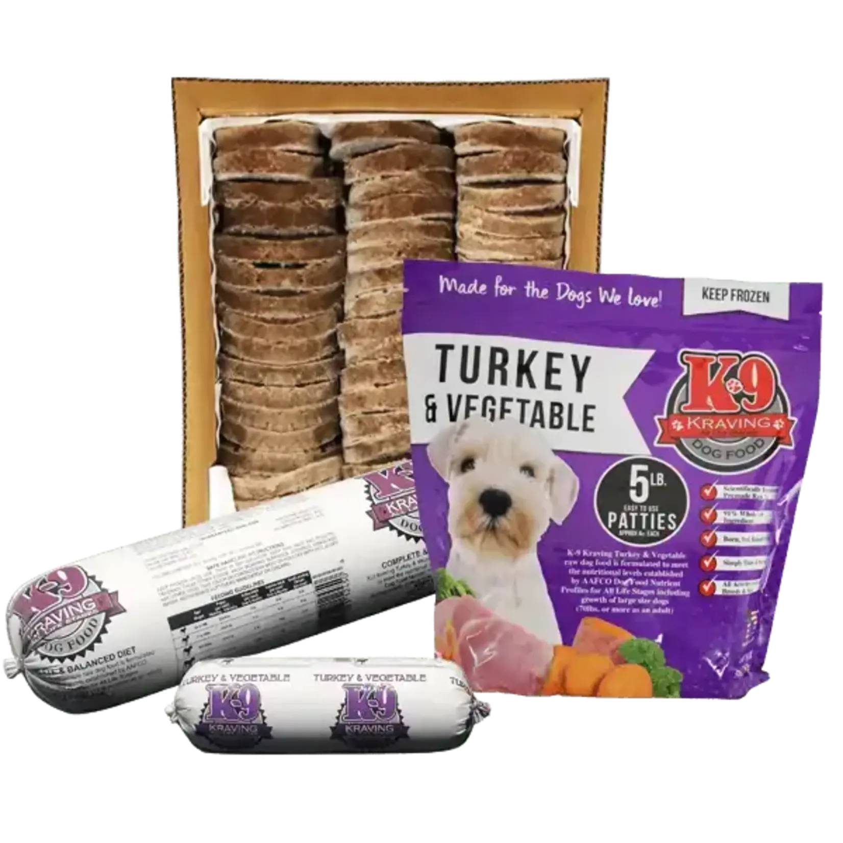 k9 Kravings K9 Kraving Turkey & Veg Chub 1lbs