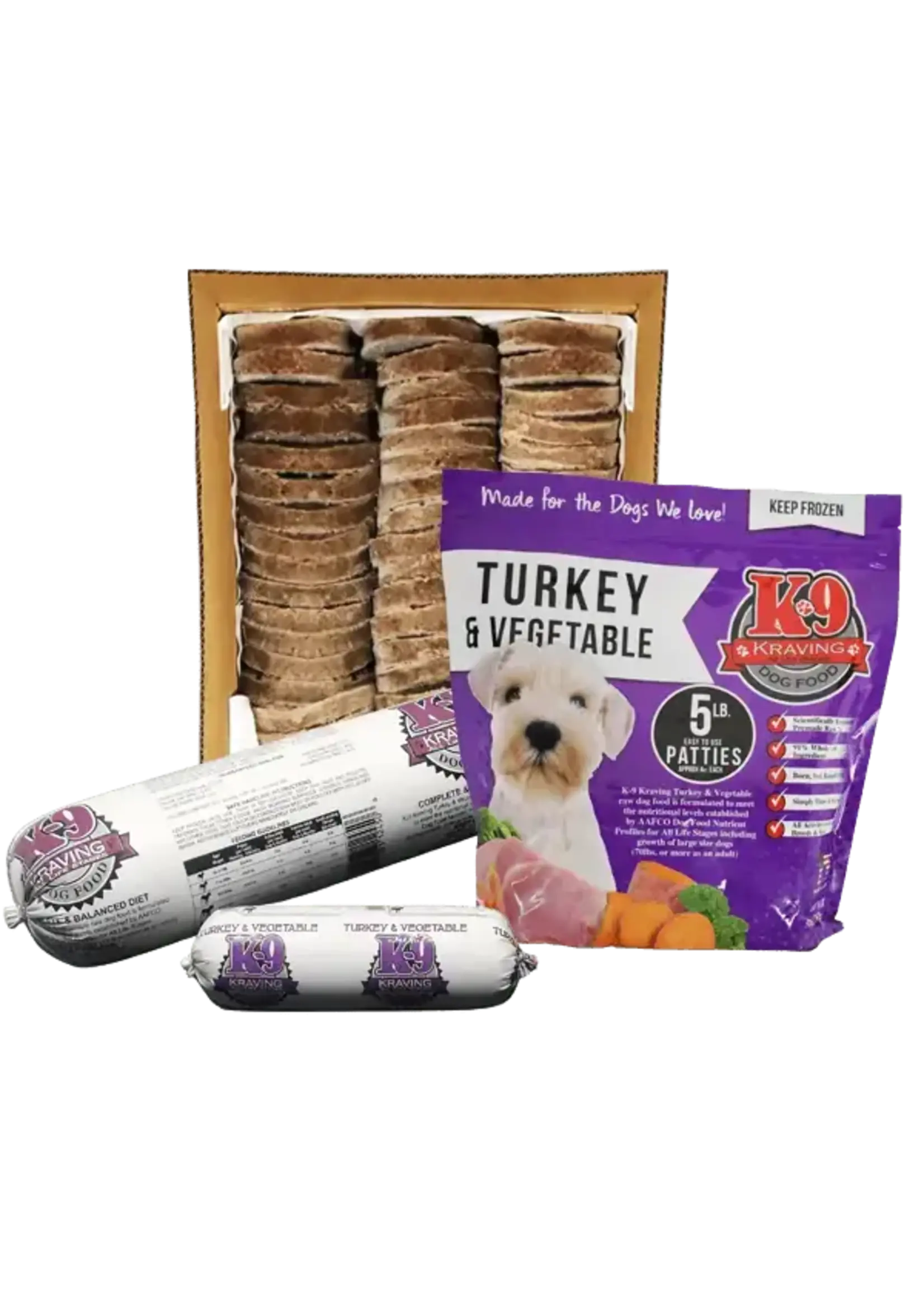 k9 Kravings K9 Cravings Turkey & Veg Chub 1lbs