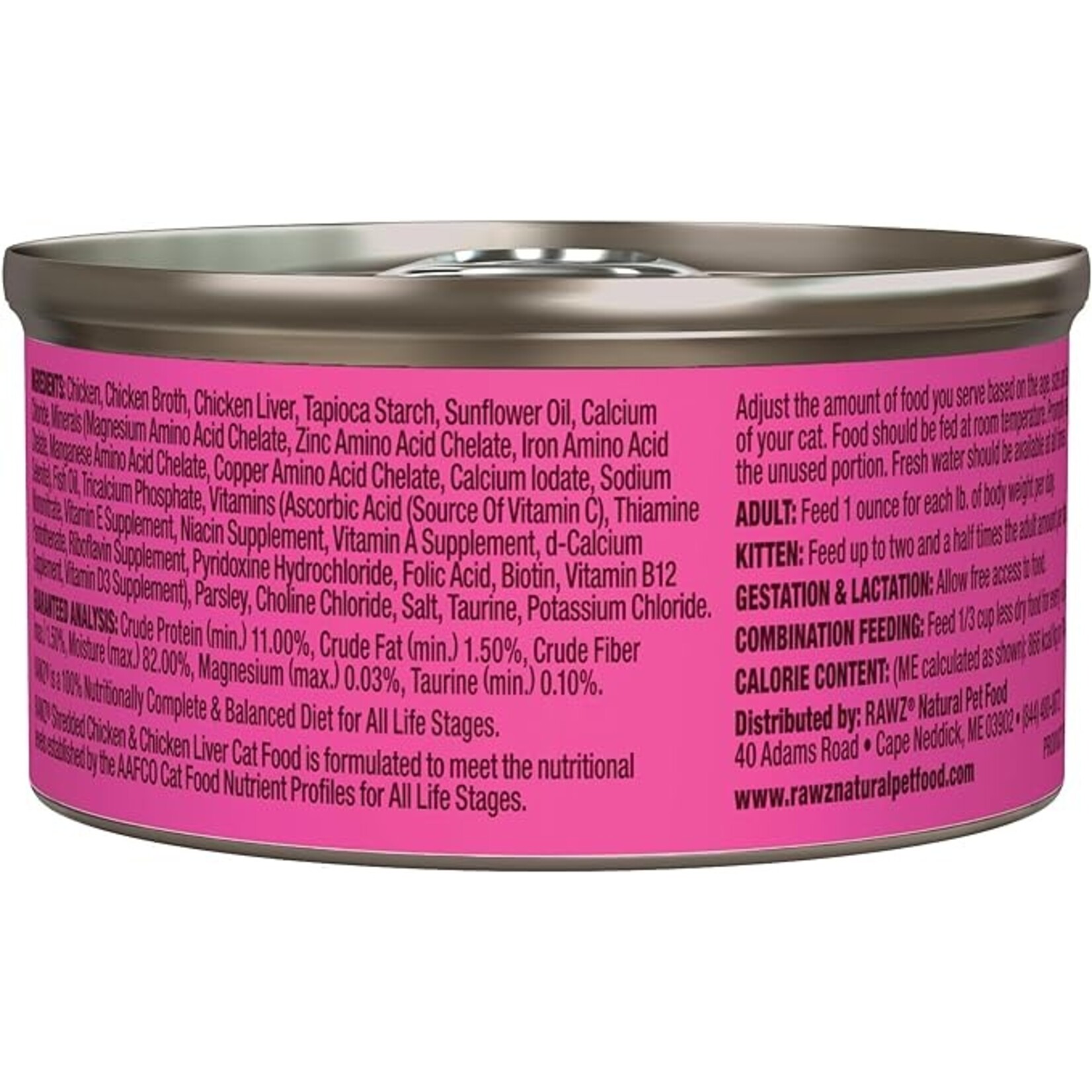 Rawz Rawz Cat Shredded Chicken & Chicken Liver 5.5oz (case 24)