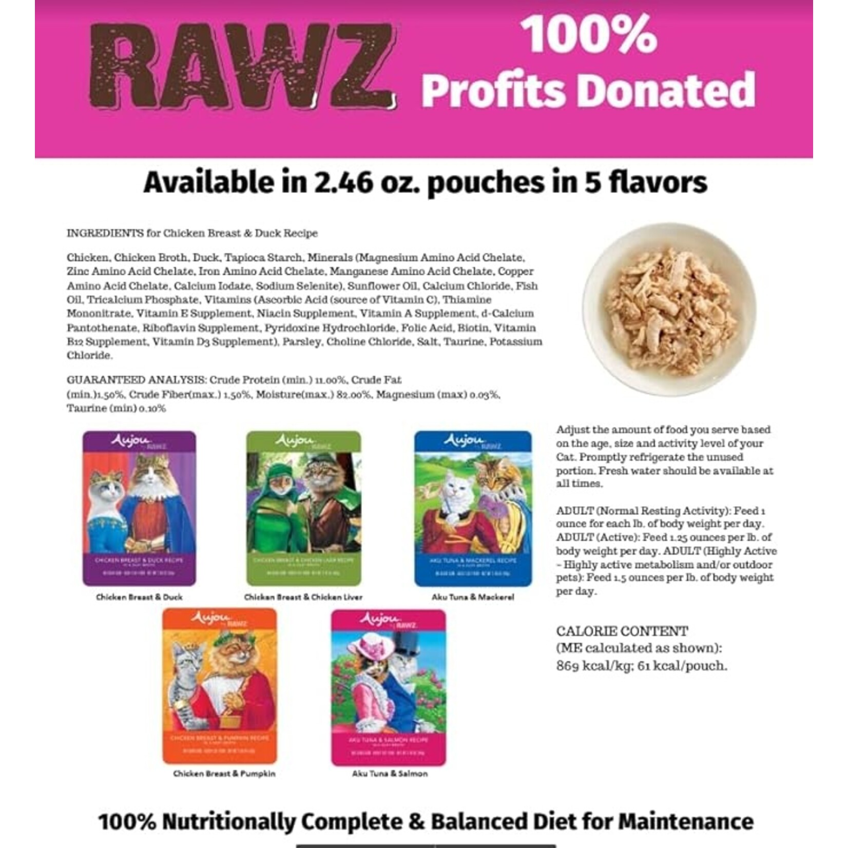 Rawz Rawz Aujou Chicken Breast & Pumpkin 2.46oz (case 8)