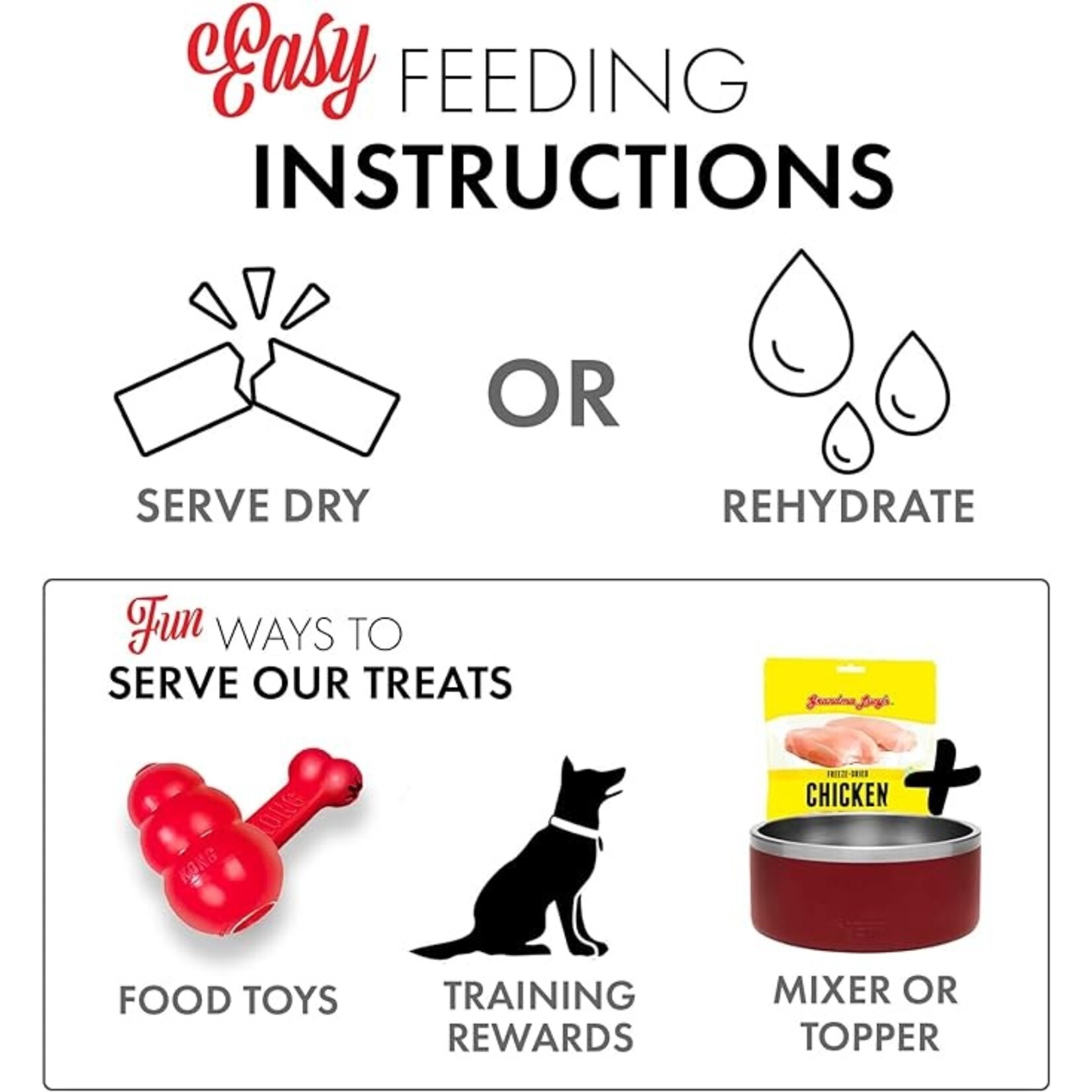 Grandma Lucys Grandma Lucy's Chicken Single Ingredient Freeze Dried Raw Treats 3.5oz