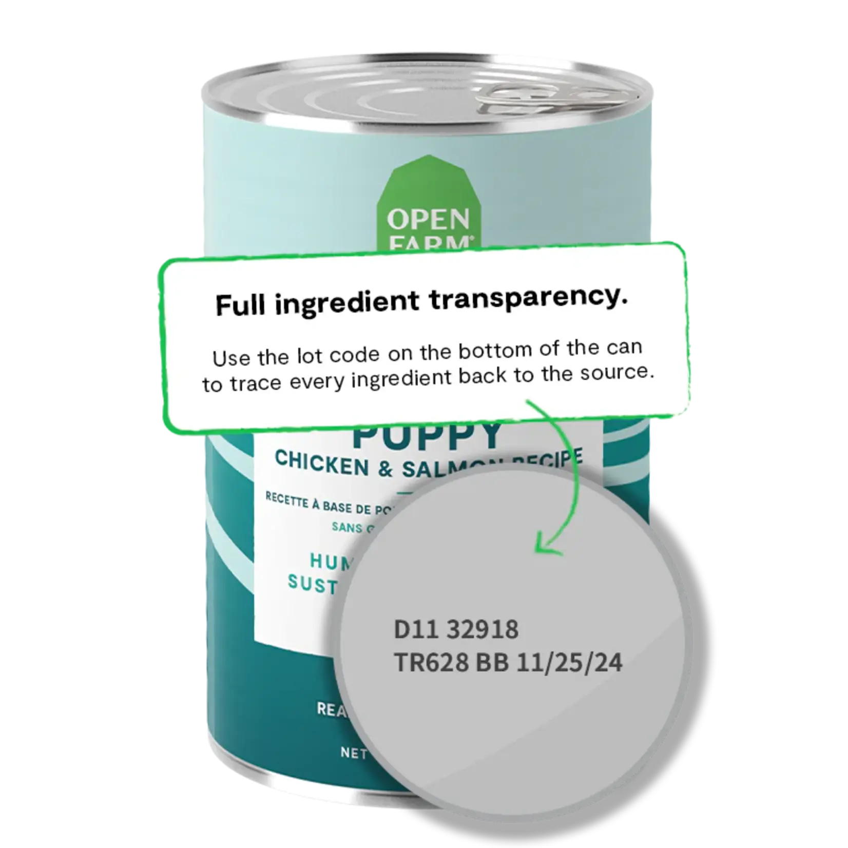 Open Farm Open Farm Dog Puppy Chicken Salmon 12.5oz (case 12)