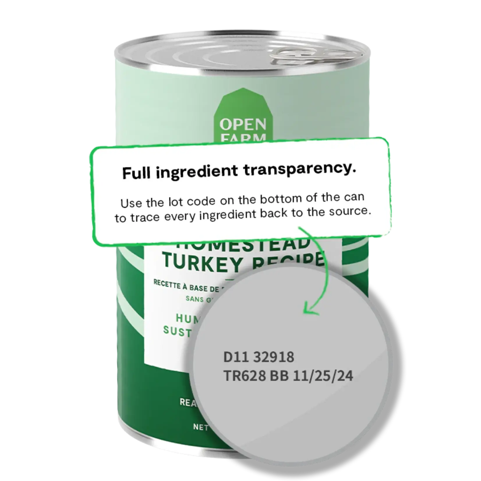Open Farm Open Farm Dog GF Homestead Turkey 12.5oz (case 12)